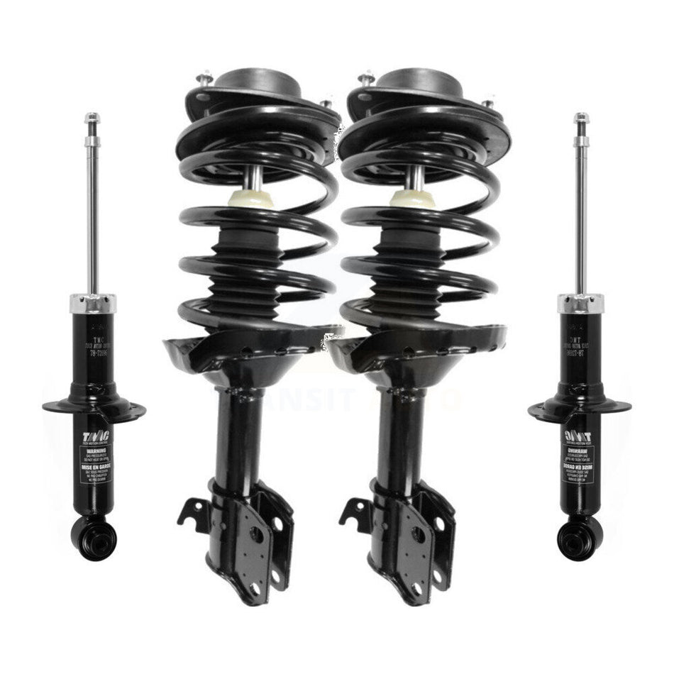 Front Rear Complete Suspension Shocks Strut And Coil Spring Mount Assemblies Kit For Subaru Impreza Excludes WRX Models - Left Right Side (Driver Passenger) K78M-100334