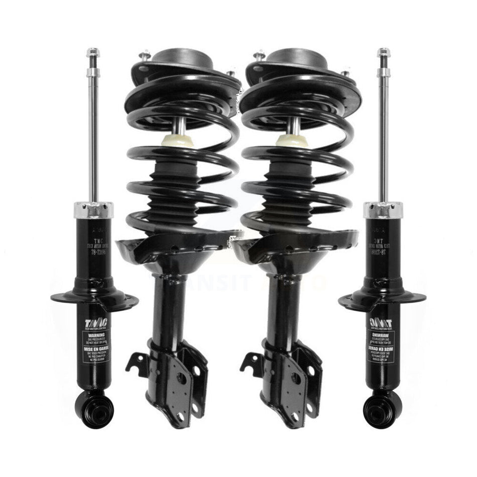 Front Rear Complete Suspension Shocks Strut And Coil Spring Mount Assemblies Kit For Subaru Impreza Excludes WRX Models - Left Right Side (Driver Passenger) K78M-100334