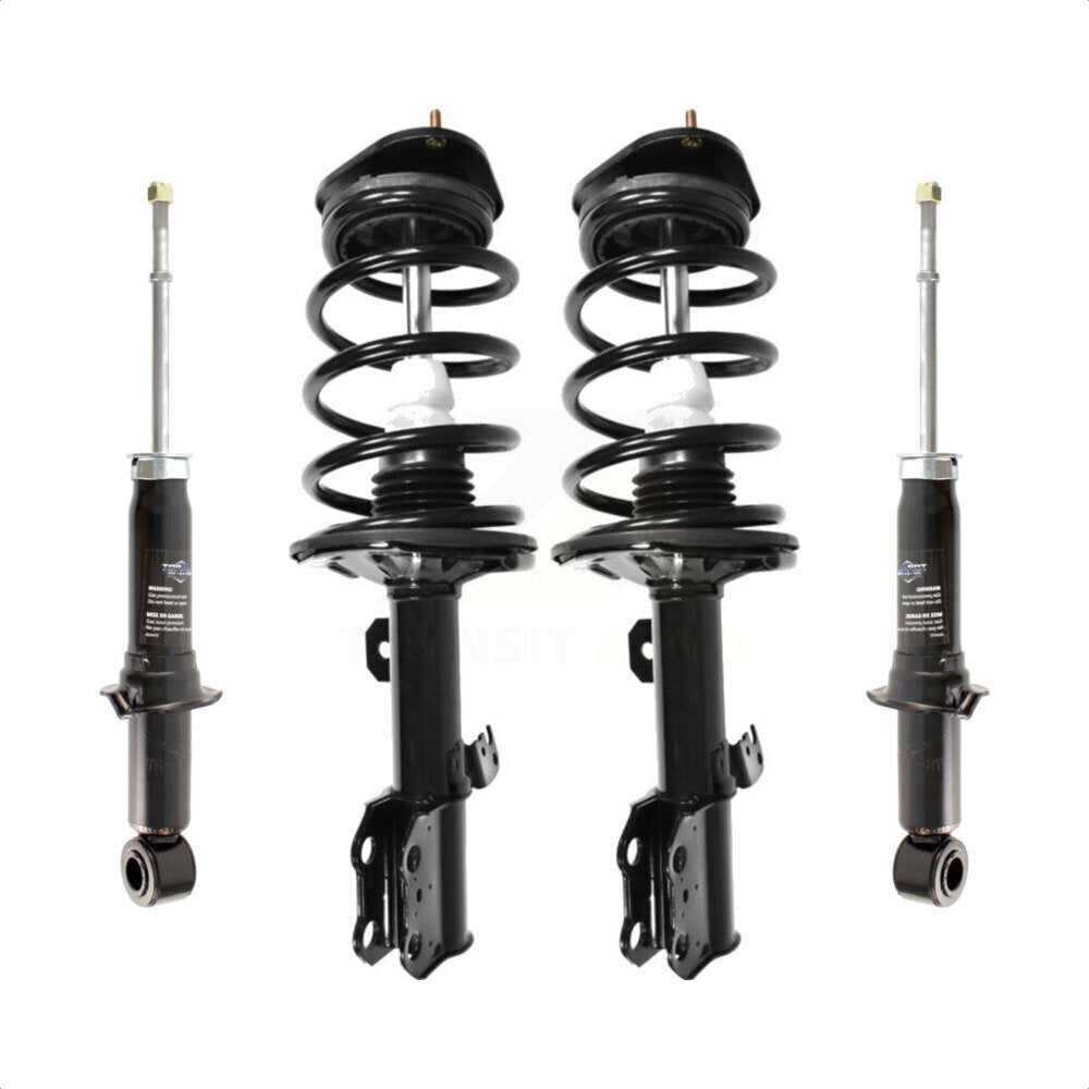 Front Rear Complete Suspension Shocks Strut And Coil Spring Mount Assemblies Kit For 2003-2008 Toyota Matrix Pontiac Vibe FWD - Left Right Side (Driver Passenger) K78M-100336 by Transit Auto