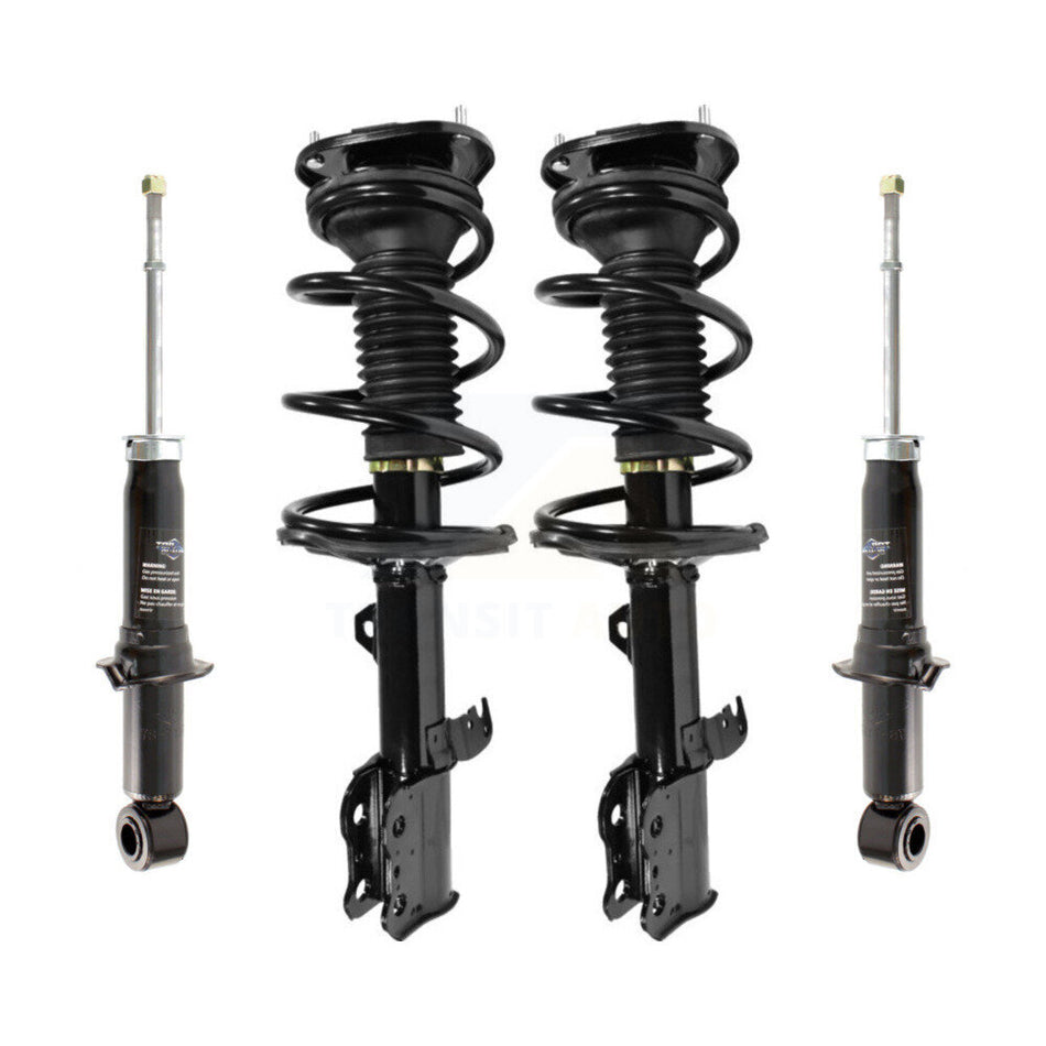 Front Rear Complete Suspension Shocks Strut And Coil Spring Mount Assemblies Kit For 2003-2008 Toyota Corolla - Left Right Side (Driver Passenger) K78M-100337