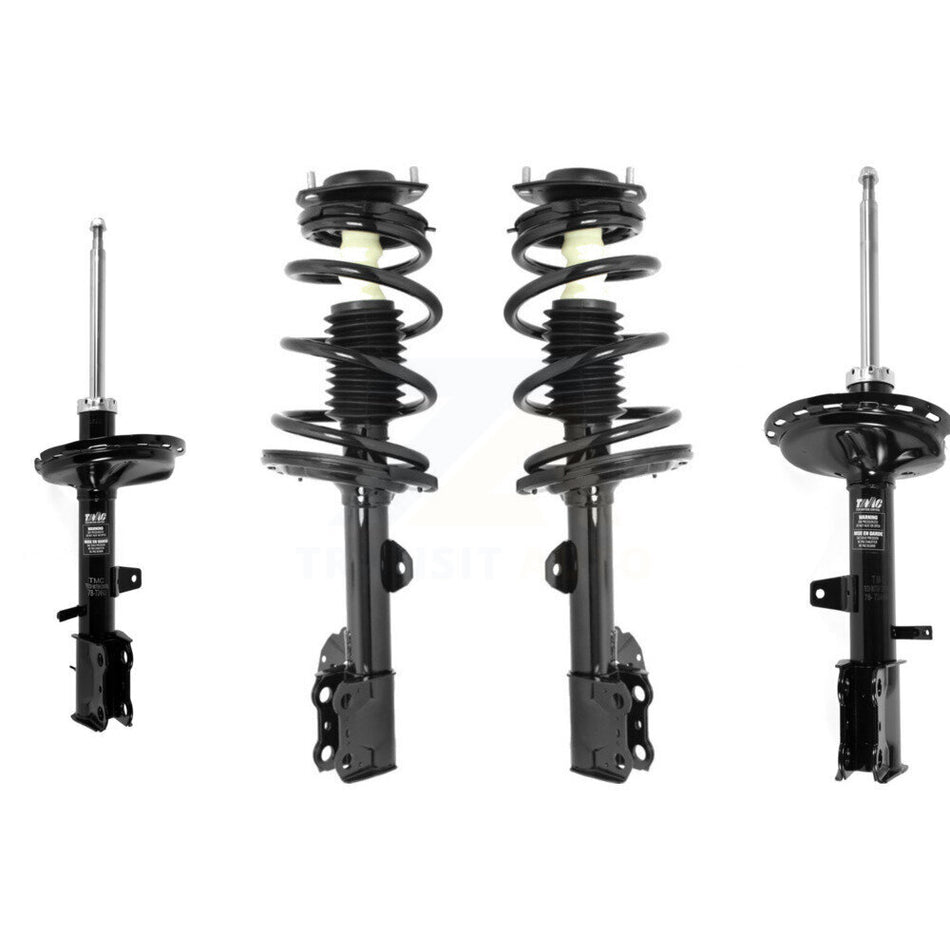 Front Rear Complete Suspension Shocks Strut And Coil Spring Mount Assemblies Kit For 2008-2013 Toyota Highlander AWD Excludes Sport Left Right Driver Passenger Side K78M-100355