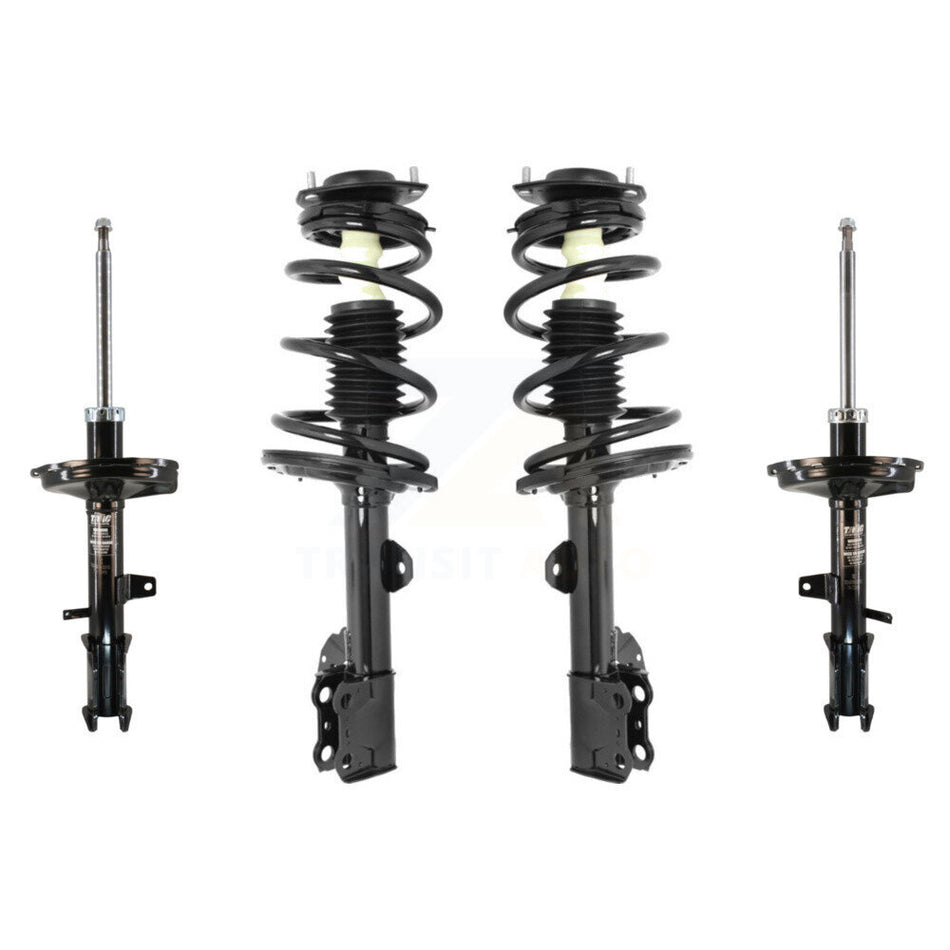 Front Rear Complete Suspension Shocks Strut And Coil Spring Mount Assemblies Kit For 2008-2013 Toyota Highlander AWD Excludes Sport Left Right Driver Passenger Side K78M-100355