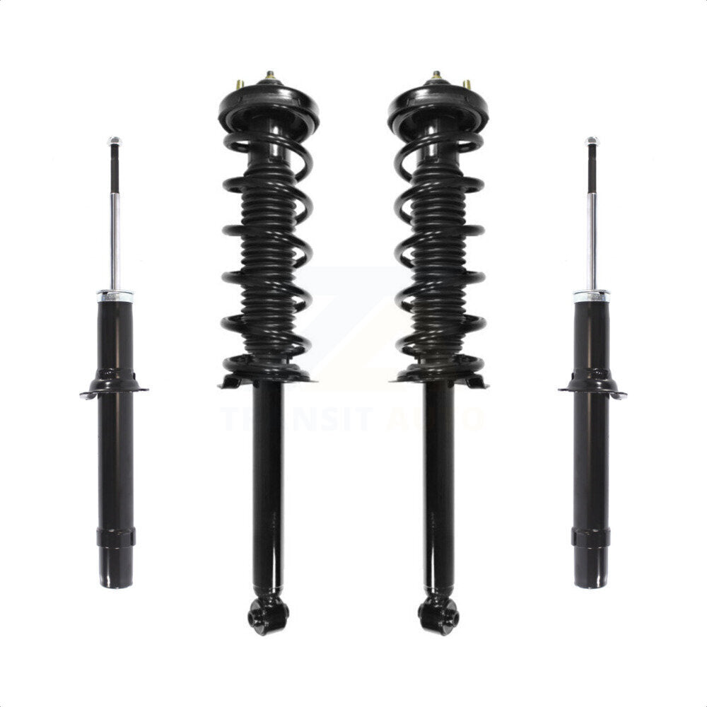 Front Rear Complete Suspension Shocks Strut And Coil Spring Mount Assemblies Kit For Honda Accord Acura TL - Left Right Side (Driver Passenger) K78M-100367 by Transit Auto