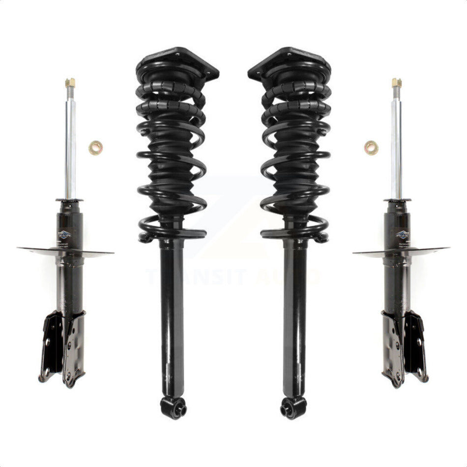 Front Rear Complete Suspension Shocks Strut And Coil Spring Mount Assemblies Kit For 1995-2005 Chevrolet Cavalier Pontiac Sunfire - Left Right Side (Driver Passenger) K78M-100368