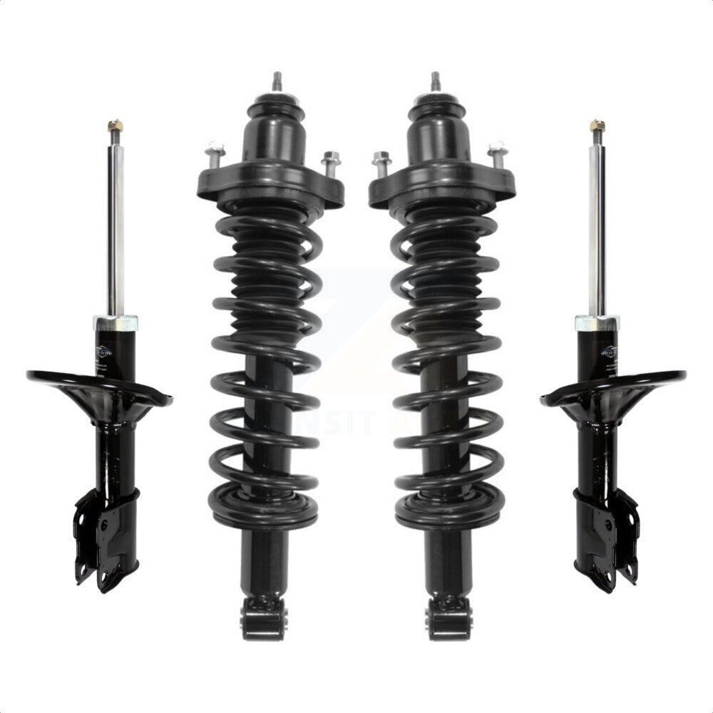 Front Rear Complete Suspension Shocks Strut And Coil Spring Mount Assemblies Kit For Mitsubishi Lancer - Left Right Side (Driver Passenger) K78M-100369 by Transit Auto