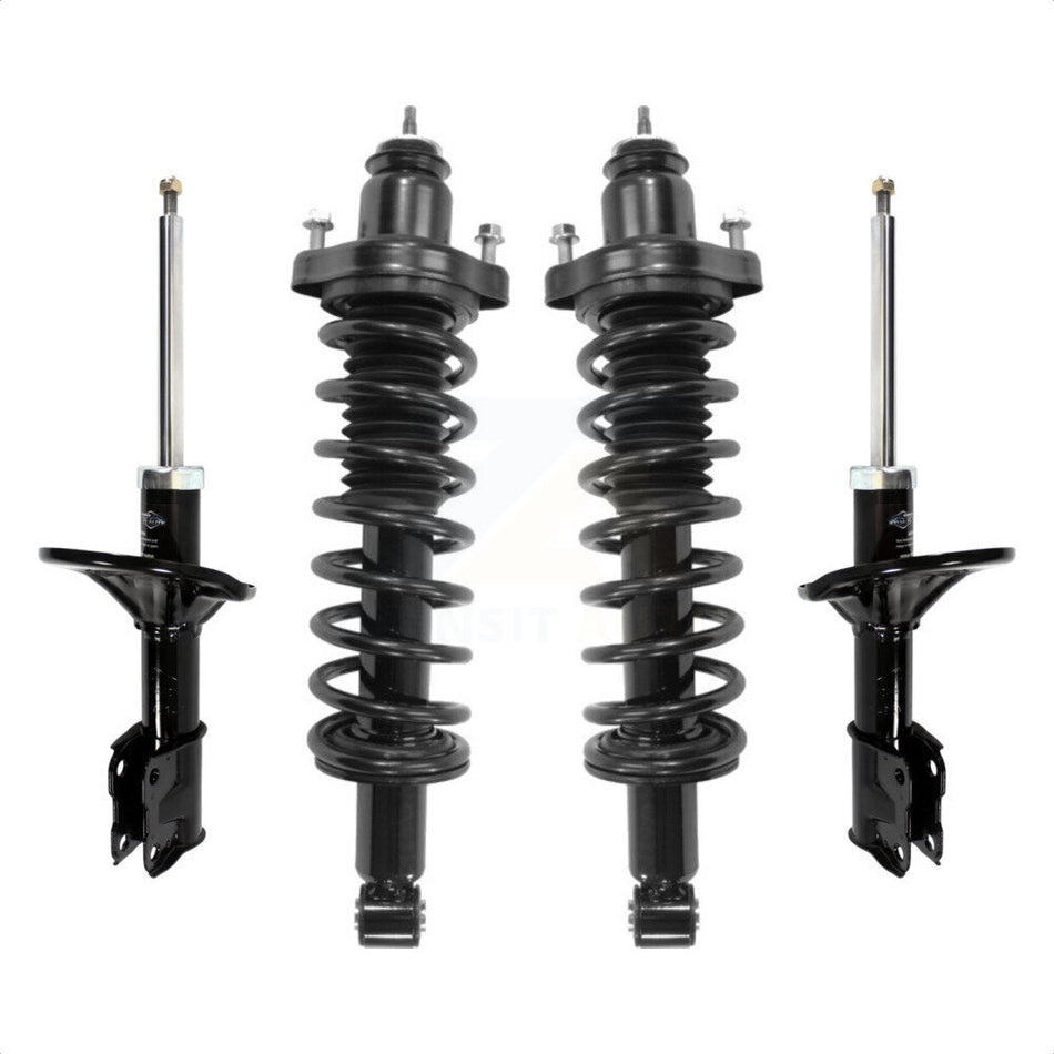 Front Rear Complete Suspension Shocks Strut And Coil Spring Mount Assemblies Kit For Mitsubishi Lancer - Left Right Side (Driver Passenger) K78M-100369 by Transit Auto