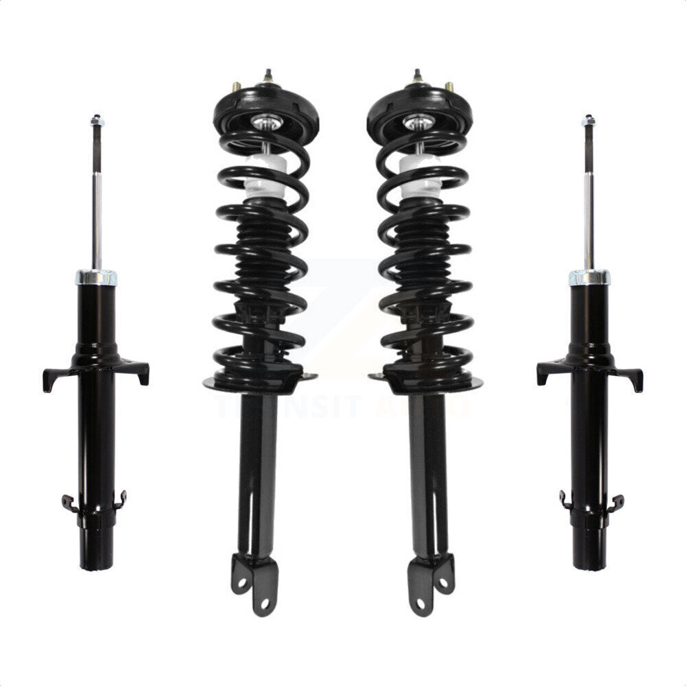 Front Rear Complete Suspension Shocks Strut And Coil Spring Mount Assemblies Kit For 2008-2012 Honda Accord - Left Right Side (Driver Passenger) K78M-100371 by Transit Auto