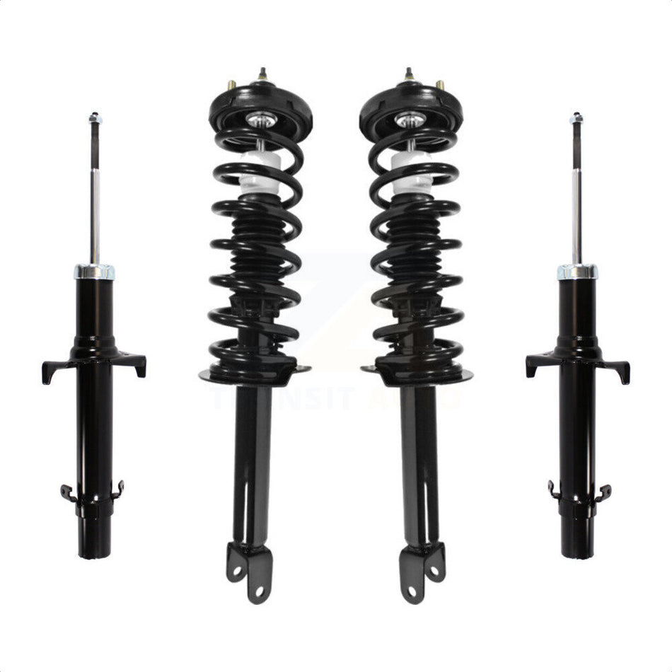 Front Rear Complete Suspension Shocks Strut And Coil Spring Mount Assemblies Kit For 2008-2012 Honda Accord - Left Right Side (Driver Passenger) K78M-100371