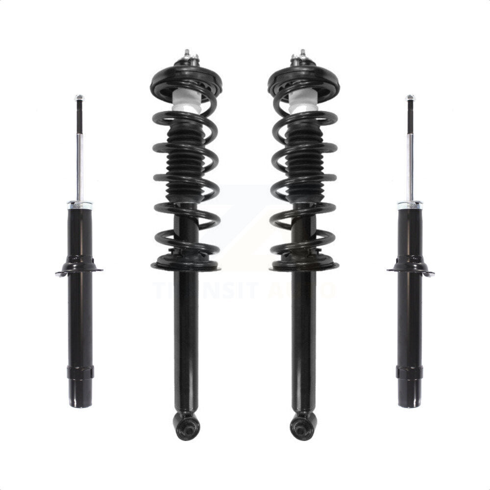 Front Rear Complete Suspension Shocks Strut And Coil Spring Mount Assemblies Kit For 2004-2008 Acura TSX - Left Right Side (Driver Passenger) K78M-100372 by Transit Auto