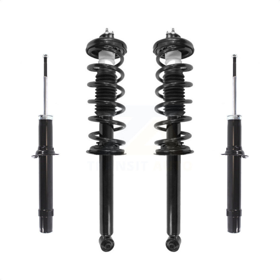 Front Rear Complete Suspension Shocks Strut And Coil Spring Mount Assemblies Kit For 2004-2008 Acura TSX - Left Right Side (Driver Passenger) K78M-100372 by Transit Auto