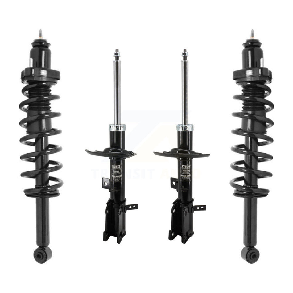 Front Rear Complete Suspension Shocks Strut And Coil Spring Mount Assemblies Kit For 2009-2010 Dodge Journey - Left Right Side (Driver Passenger) K78M-100373