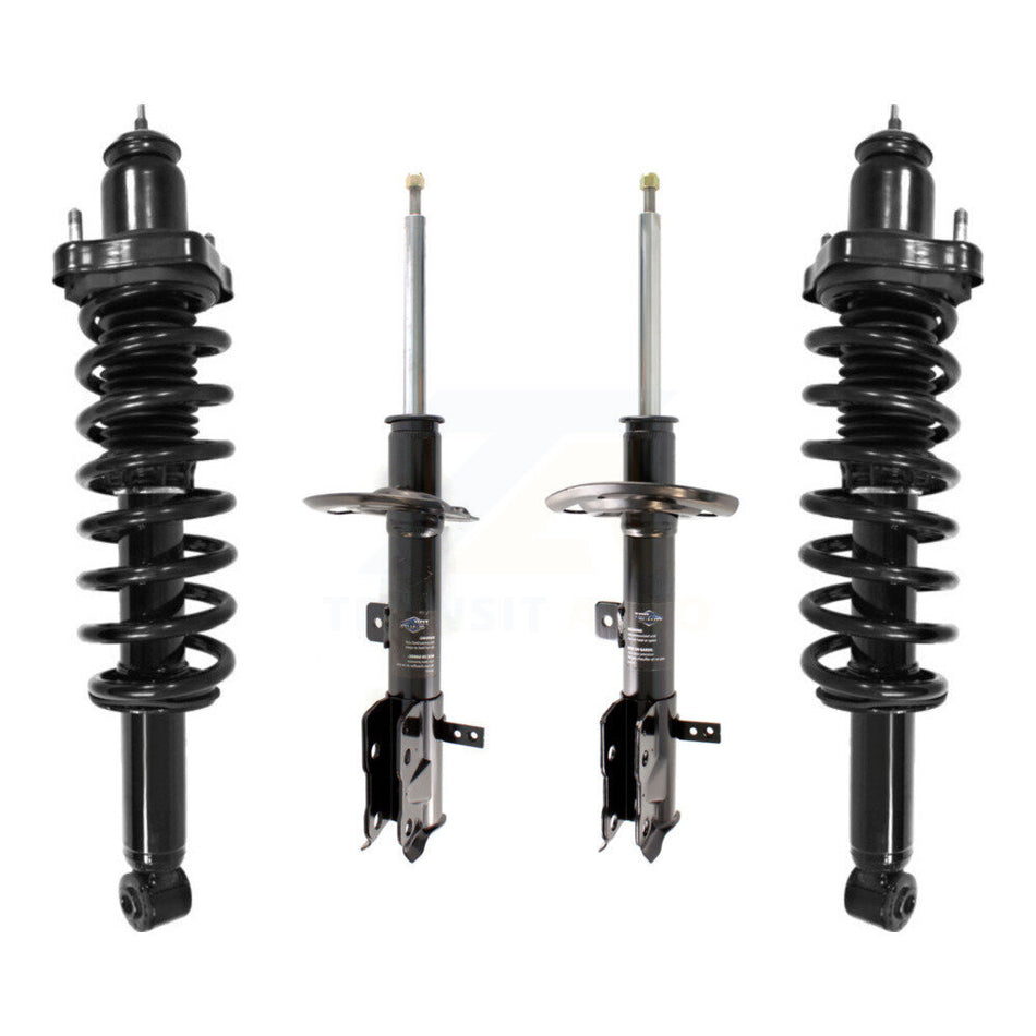 Front Rear Complete Suspension Shocks Strut And Coil Spring Mount Assemblies Kit For Dodge Caliber Jeep Patriot Compass - Left Right Side (Driver Passenger) K78M-100378