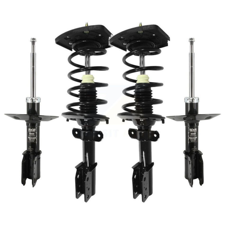 Front Rear Complete Suspension Shocks Strut And Coil Spring Mount Assemblies Kit For Chevrolet Impala Buick LaCrosse Monte Carlo Allure Fits 17" Wheels - Left Right Side K78M-100380