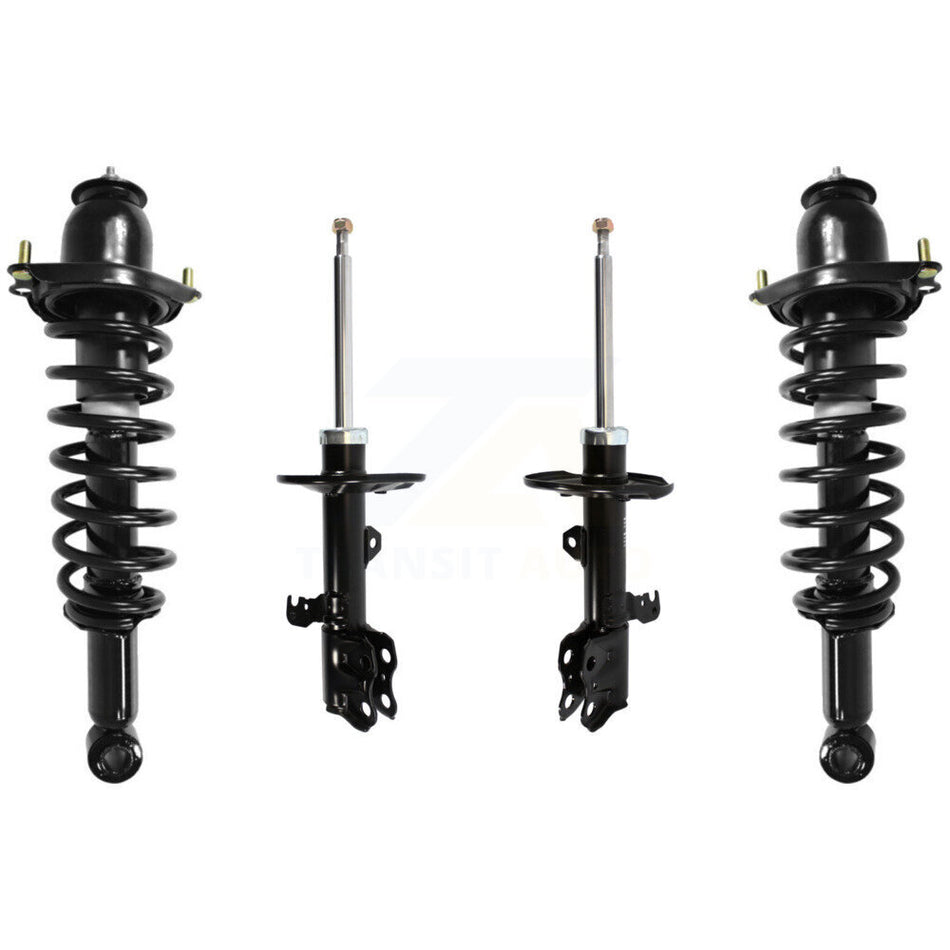 Front Rear Complete Suspension Shocks Strut And Coil Spring Mount Assemblies Kit For Toyota Corolla Matrix Pontiac Vibe - Left Right Side (Driver Passenger) K78M-100390