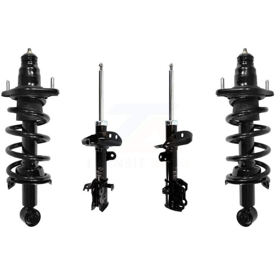Front Rear Complete Suspension Shocks Strut And Coil Spring Mount Assemblies Kit For 2007-2011 Honda CR-V - Left Right Side (Driver Passenger) K78M-100393