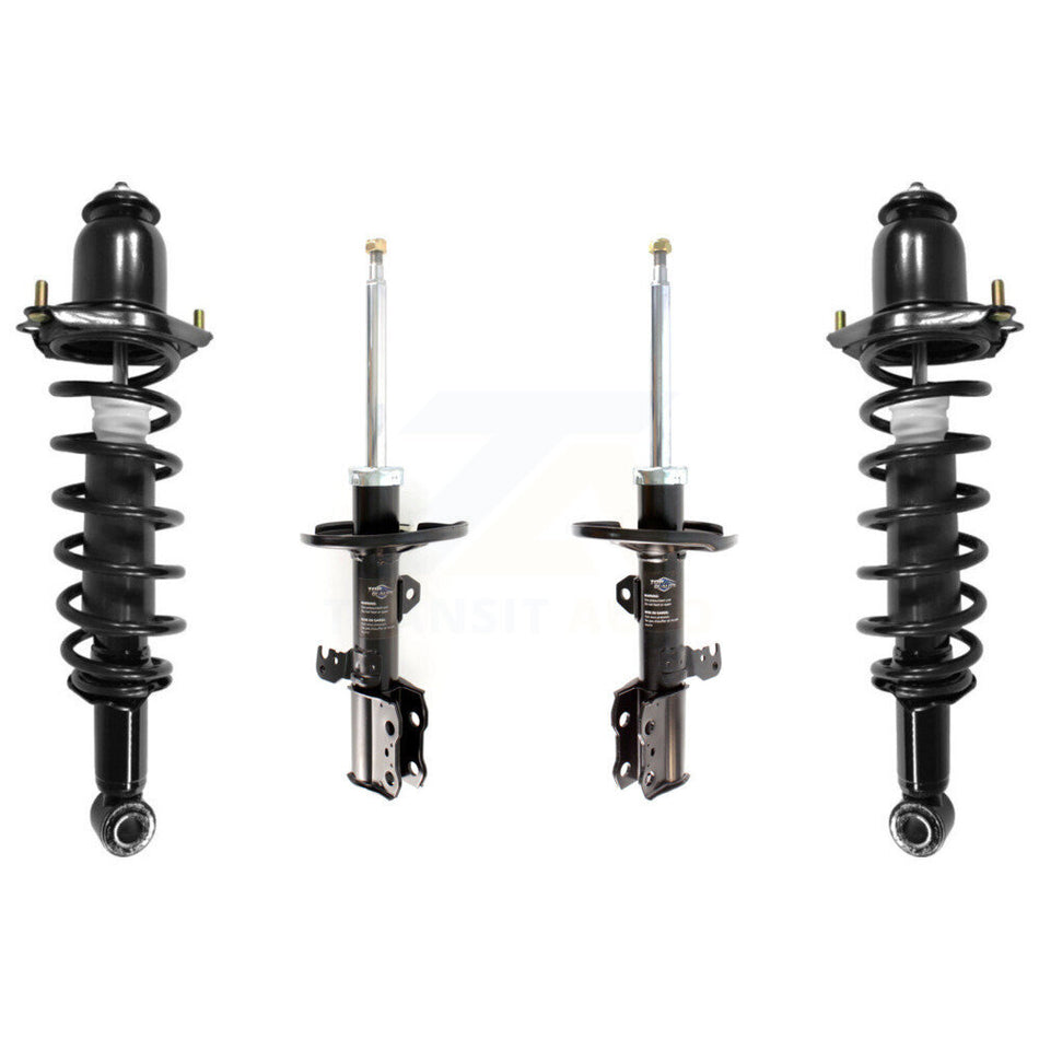 Front Rear Complete Suspension Shocks Strut And Coil Spring Mount Assemblies Kit For 2003-2008 Toyota Corolla - Left Right Side (Driver Passenger) K78M-100397