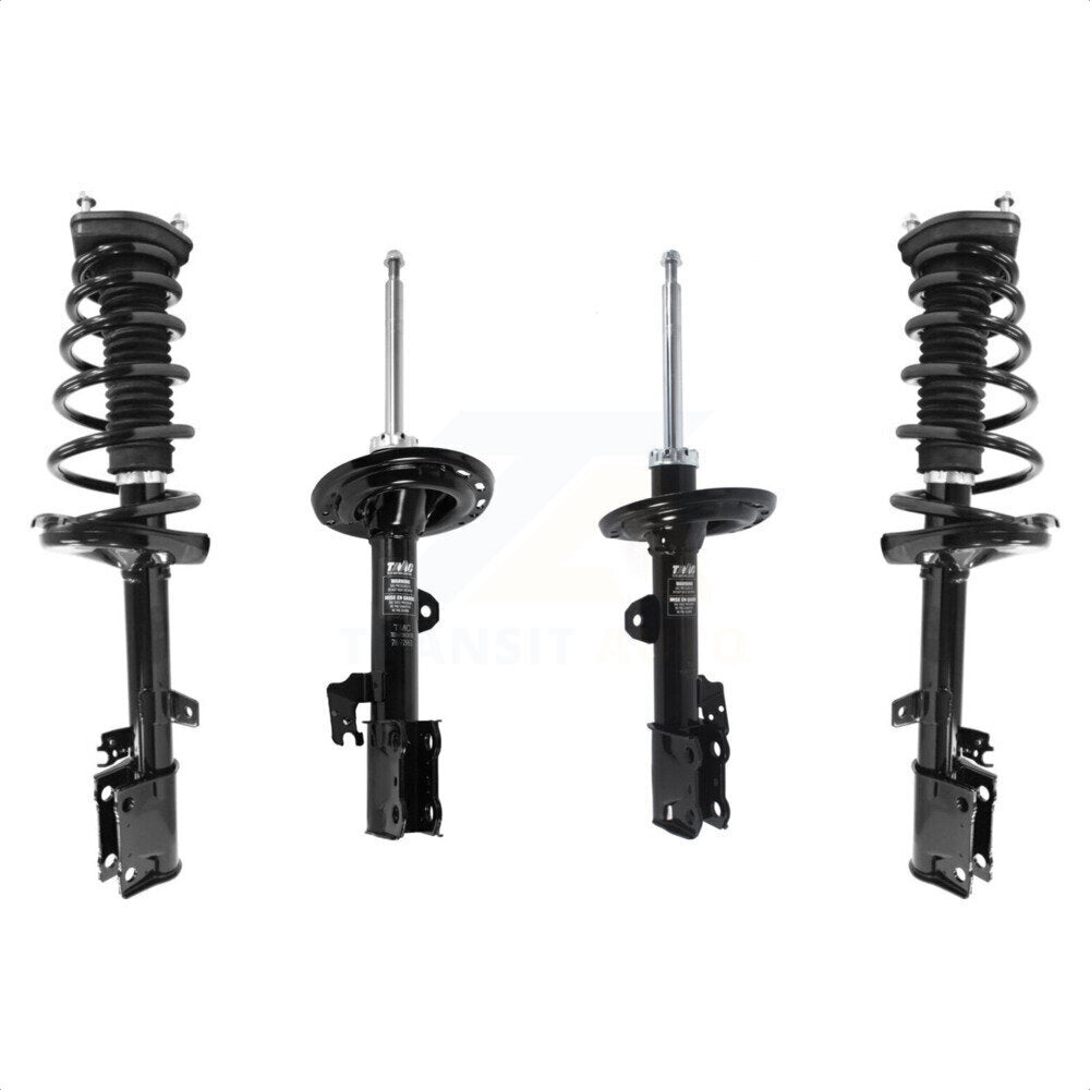 Front Rear Complete Suspension Shocks Strut And Coil Spring Mount Assemblies Kit For 2009-2012 Toyota Venza FWD Excludes All Wheel Drive - Left Right Side (Driver Passenger) K78M-100400 by Transit Auto