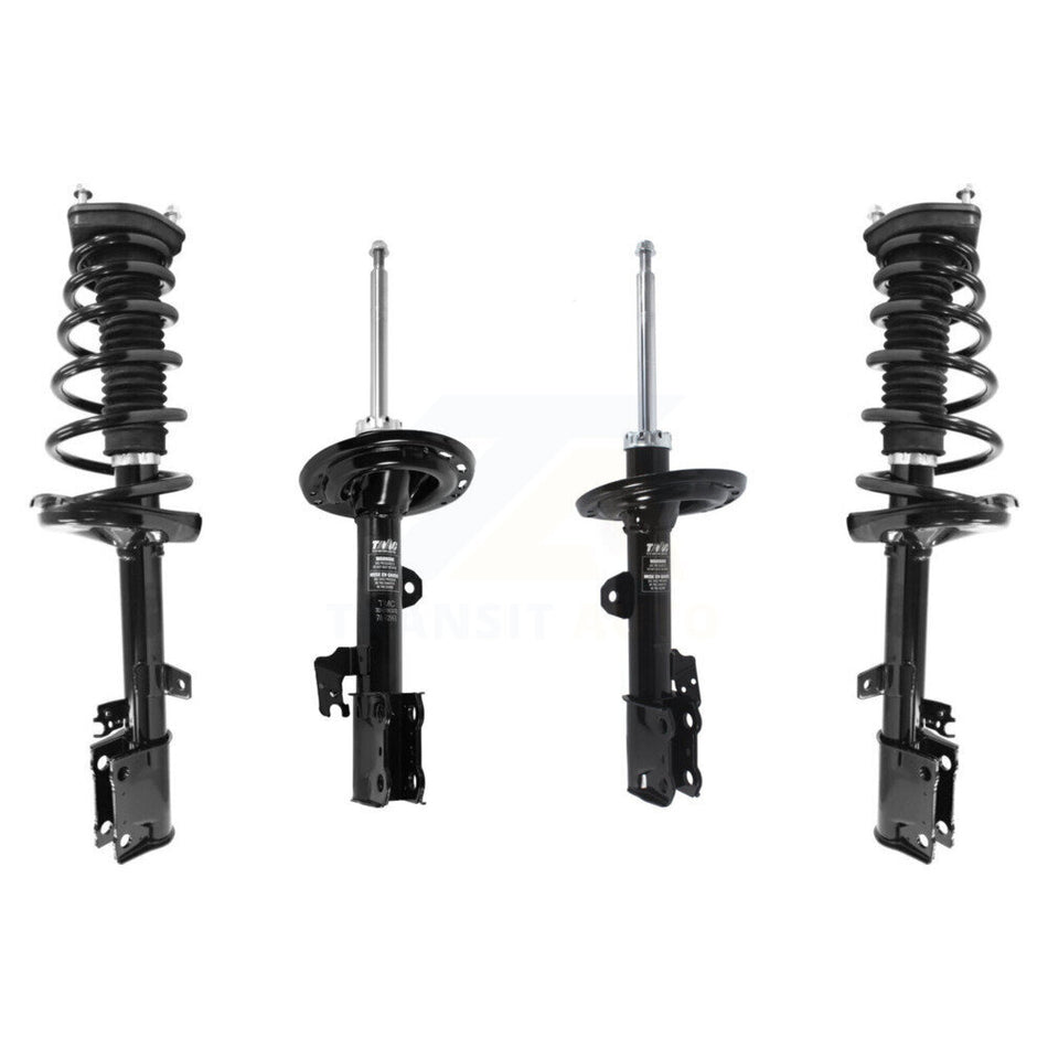 Front Rear Complete Suspension Shocks Strut And Coil Spring Mount Assemblies Kit For 2009-2012 Toyota Venza FWD Excludes All Wheel Drive - Left Right Side (Driver Passenger) K78M-100400