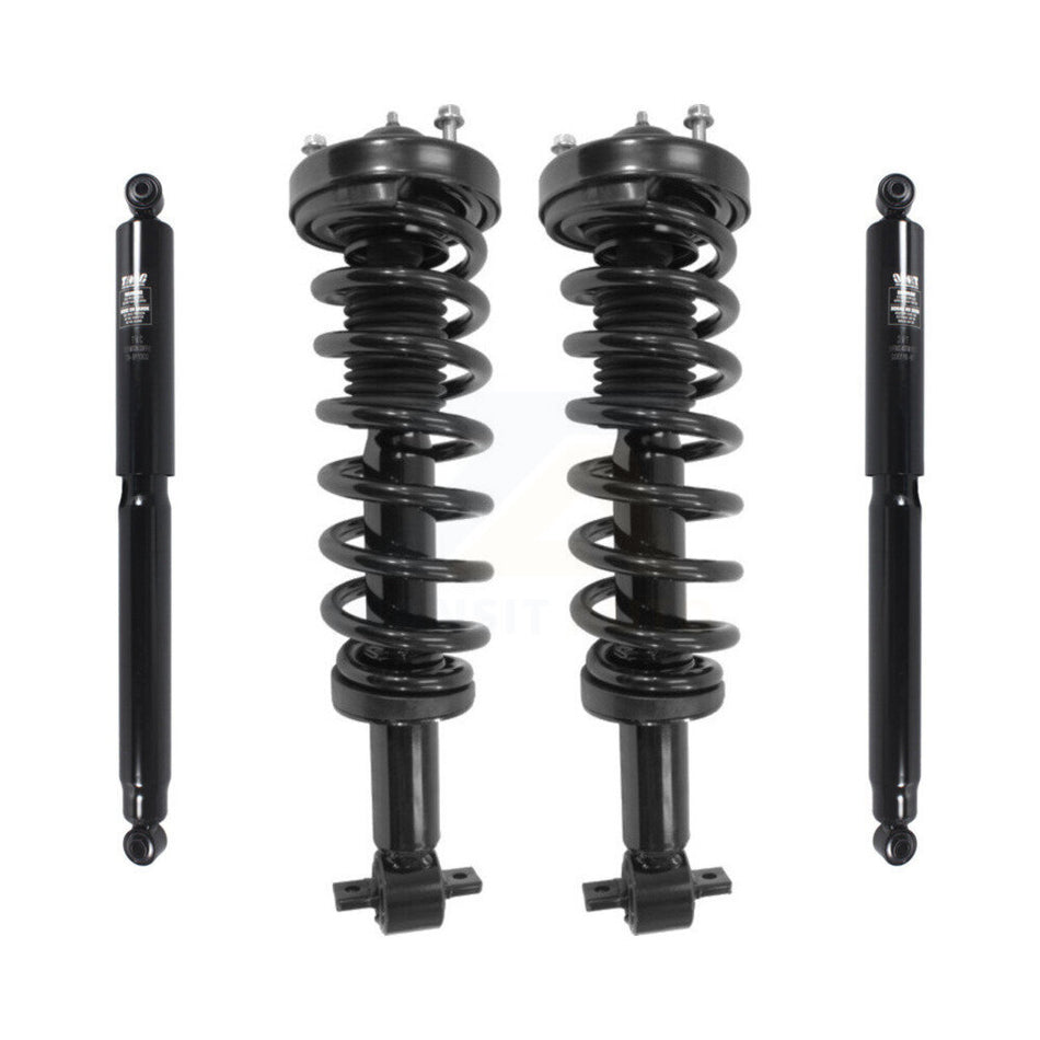 Front Rear Complete Suspension Shocks Strut And Coil Spring Mount Assemblies Kit For Ford F-150 Excludes All Wheel Drive Standard Cab - Left Right Side (Driver Passenger) K78M-100411