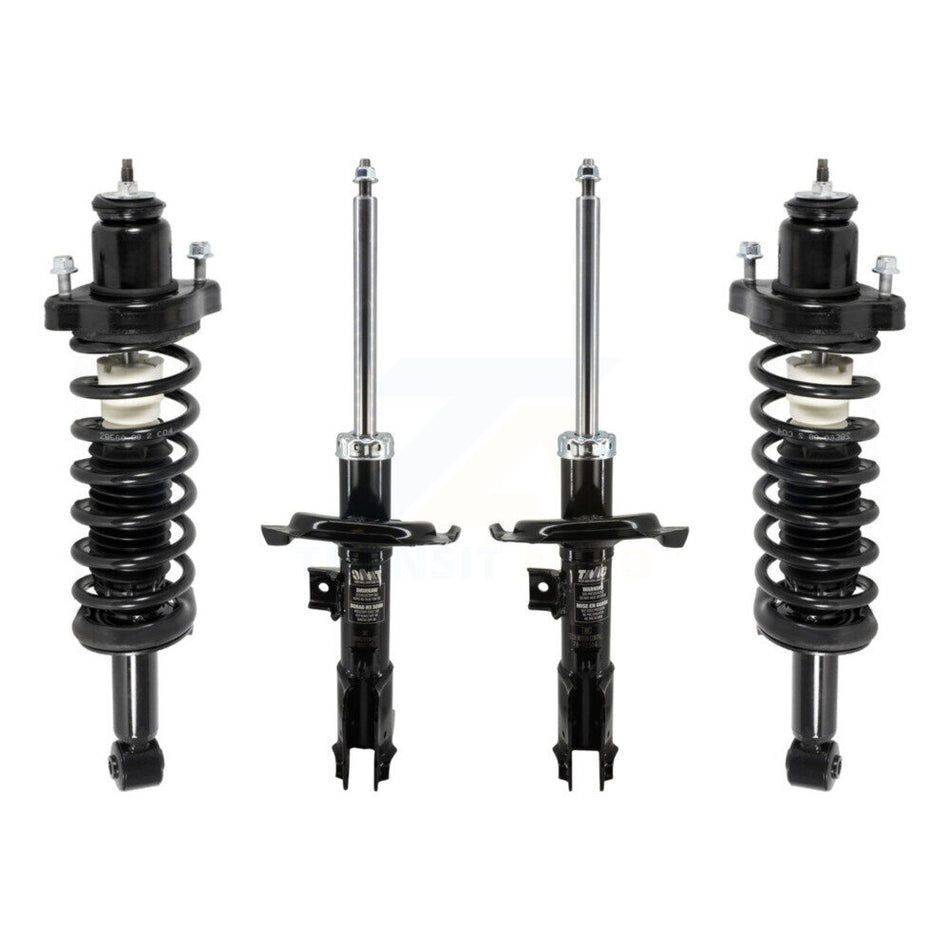 Front Rear Complete Suspension Shocks Strut And Coil Spring Mount Assemblies Kit For 2008-2010 Mitsubishi Lancer GTS Models Only - Left Right Side (Driver Passenger) K78M-100424