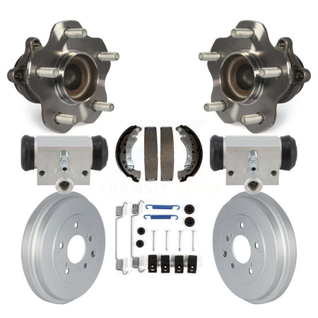 Rear Wheel Cylinders & Coated Drum Shoes Hardware Hub Bearing Kit (8Pc) For Nissan Sentra K7D-101224