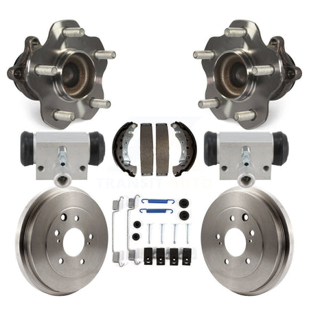 Rear Wheel Cylinders And Drum & Shoes Hub Bearing Kit (8Pc) For 2013-2019 Nissan Sentra K7D-101304