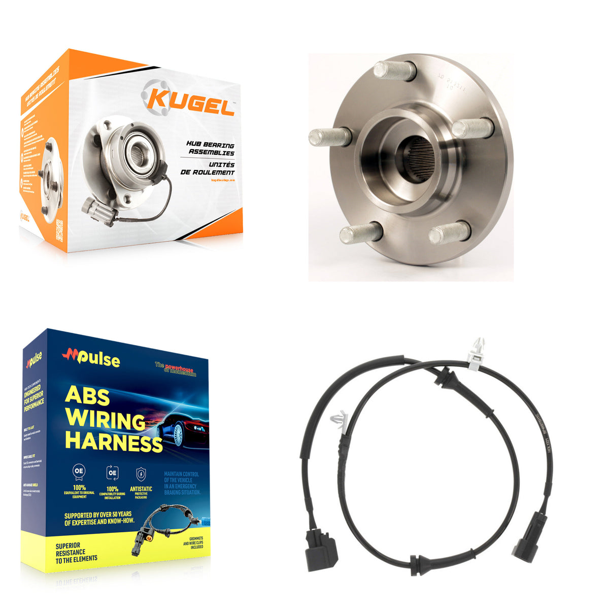 Front Wheel Hub Bearing And ABS Sensor Kit For Mazda 3 2.0L 2.3L with Non-ABS 4-Wheel K7S-100016