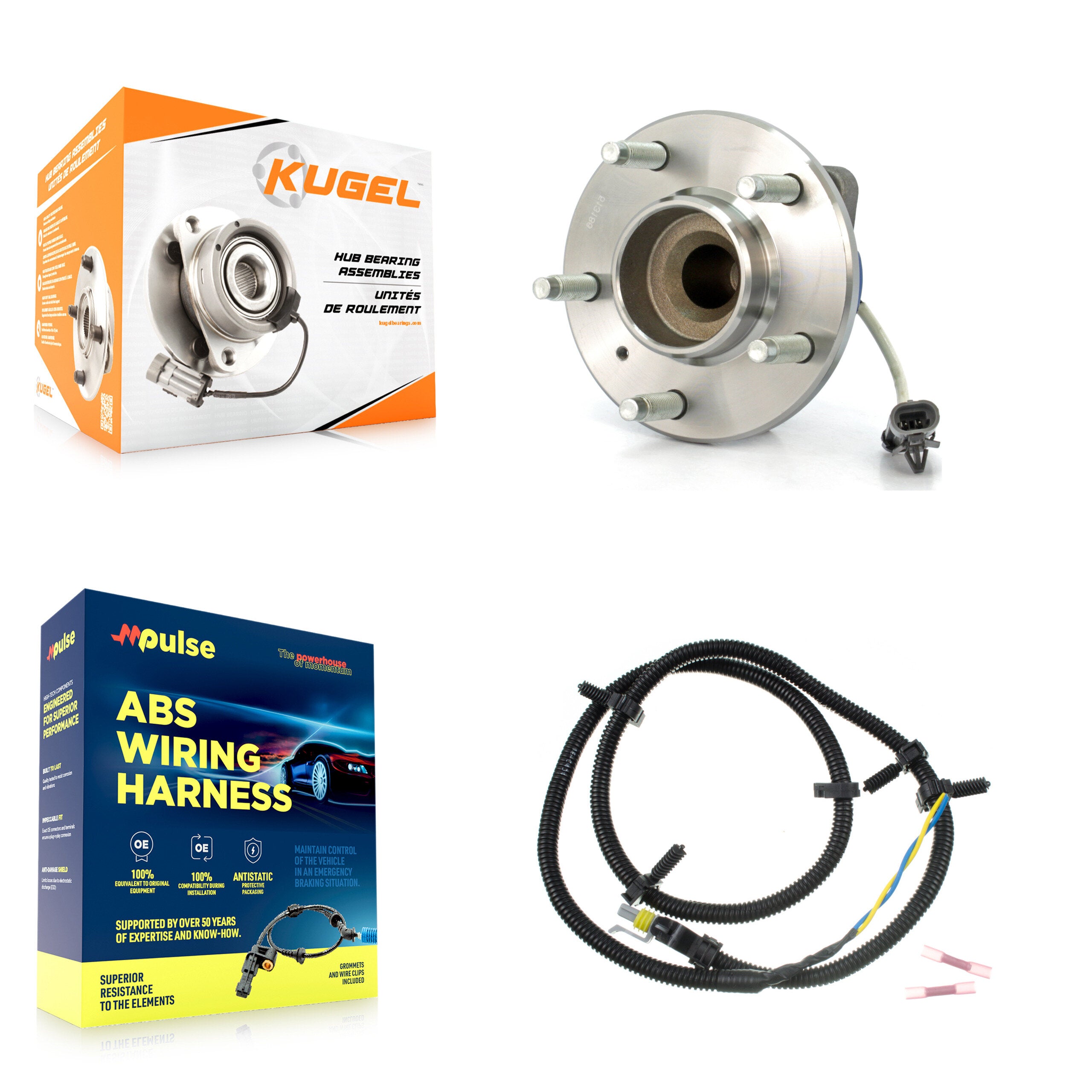Front Wheel Hub Bearing And Extra ABS Sensor Kit For Cadillac CTS STS K7S-100022