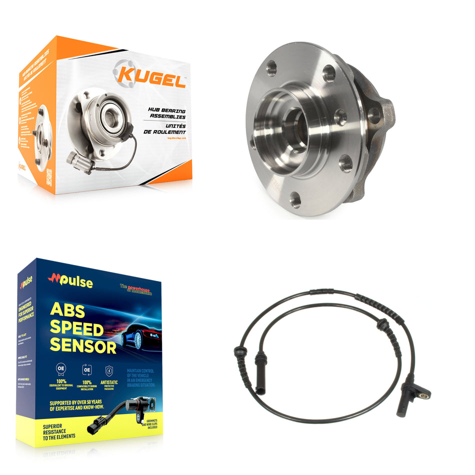 Front Wheel Hub Bearing And ABS Sensor Kit For 2011 BMW 535i xDrive 550i GT with Harness K7S-100044