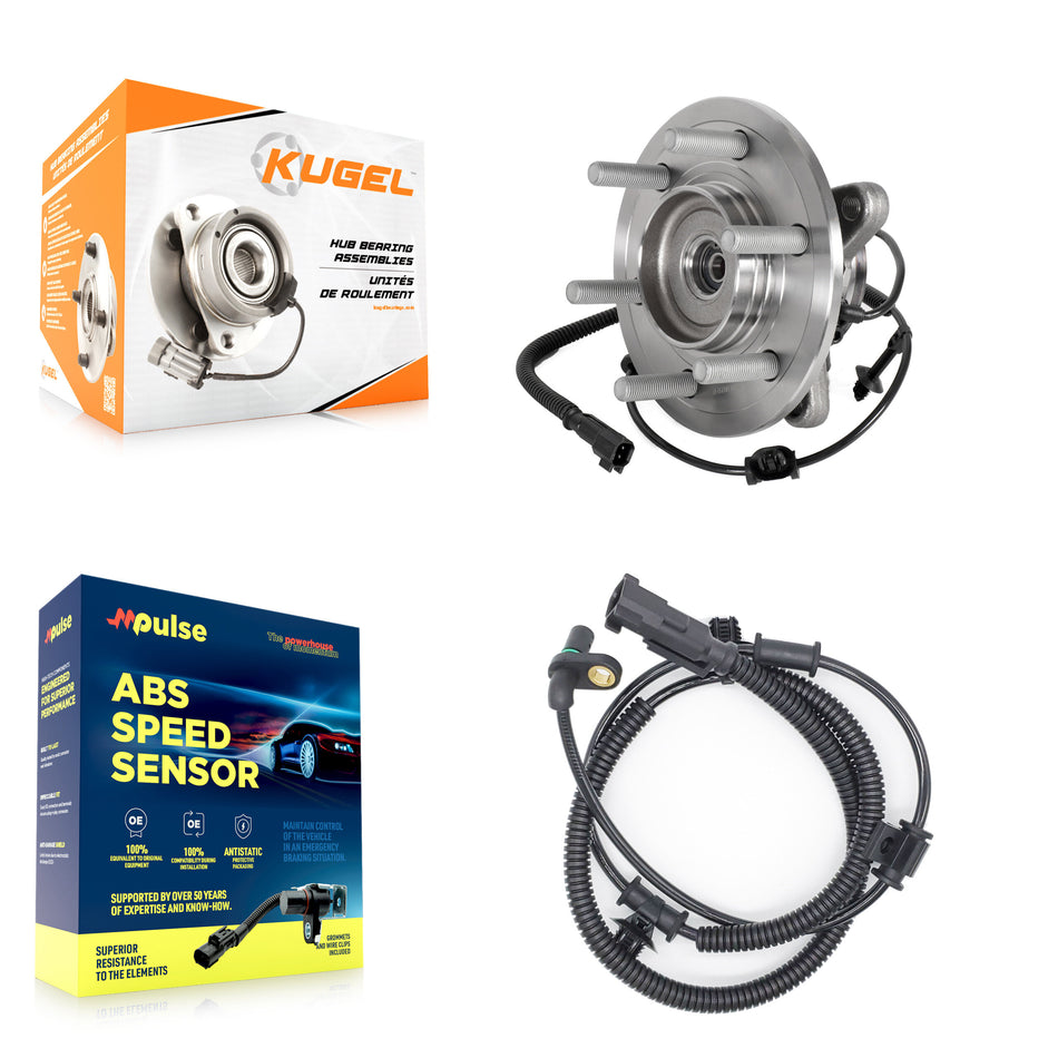 Front Wheel Hub Bearing And Extra ABS Sensor Kit For Ford Expedition Lincoln Navigator K7S-100058