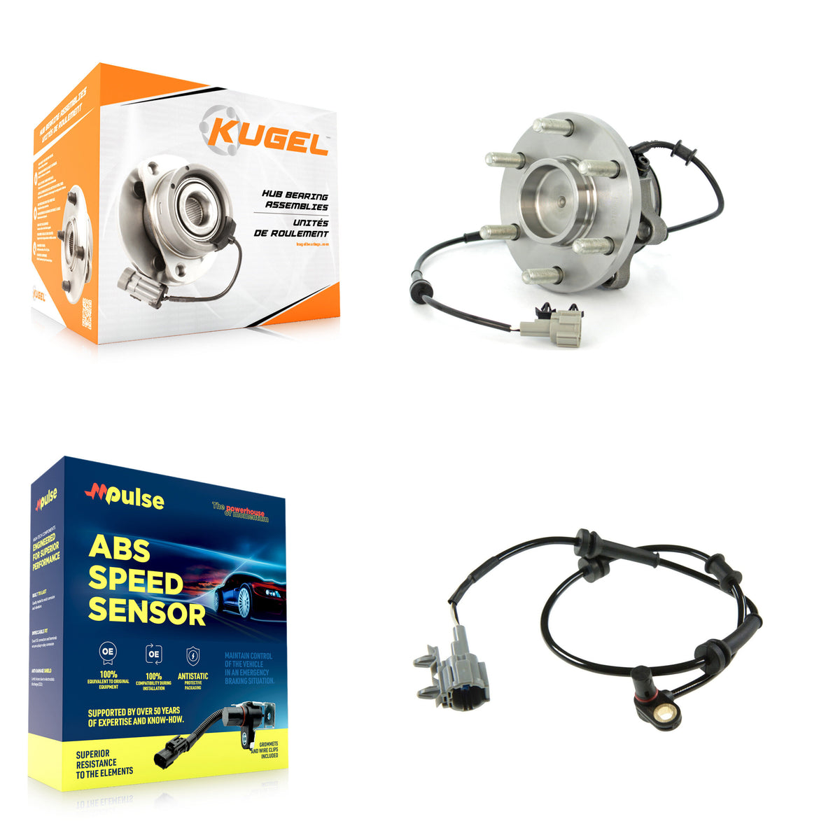 Front Wheel Hub Bearing And Extra ABS Sensor Kit For Nissan Frontier Pathfinder Xterra K7S-100068