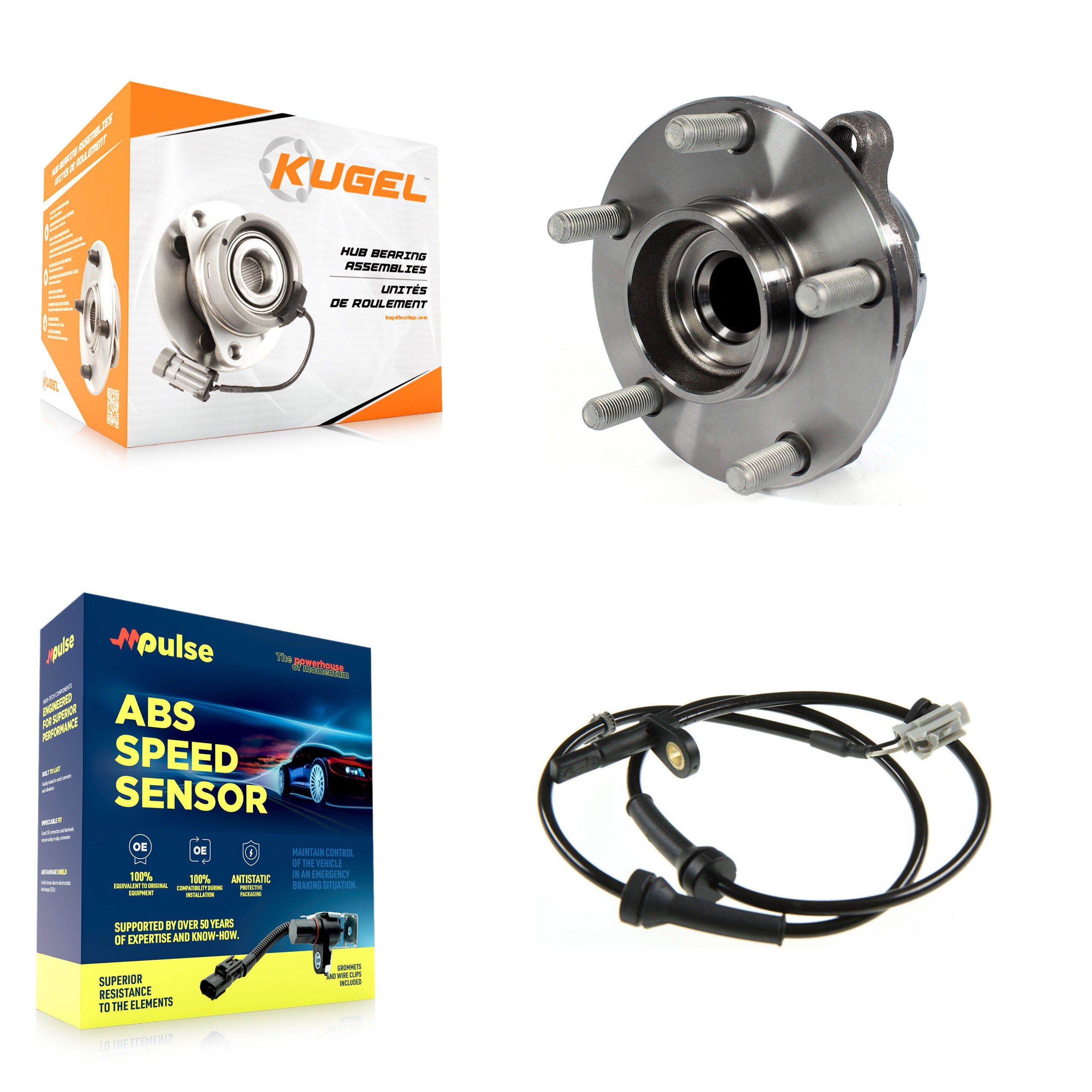 Front Wheel Hub Bearing And ABS Sensor Kit For INFINITI FX35 with Harness K7S-100085