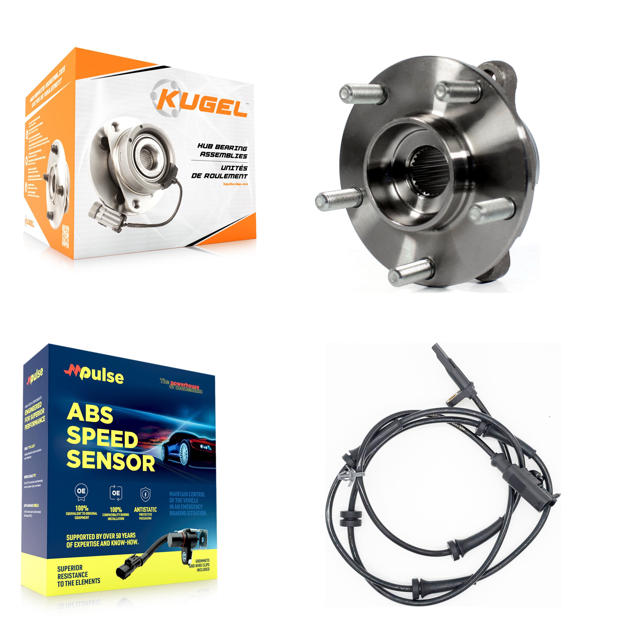 Front Wheel Hub Bearing And ABS Sensor Kit For INFINITI M35 M45 with Harness K7S-100086