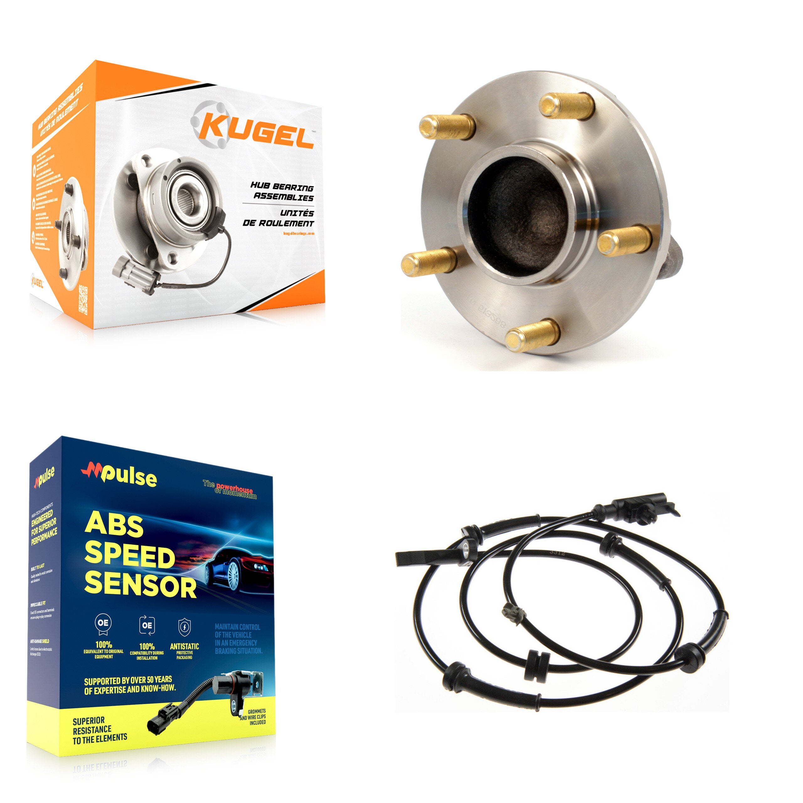 Front Wheel Hub Bearing And ABS Sensor Kit For INFINITI G35 K7S-100088