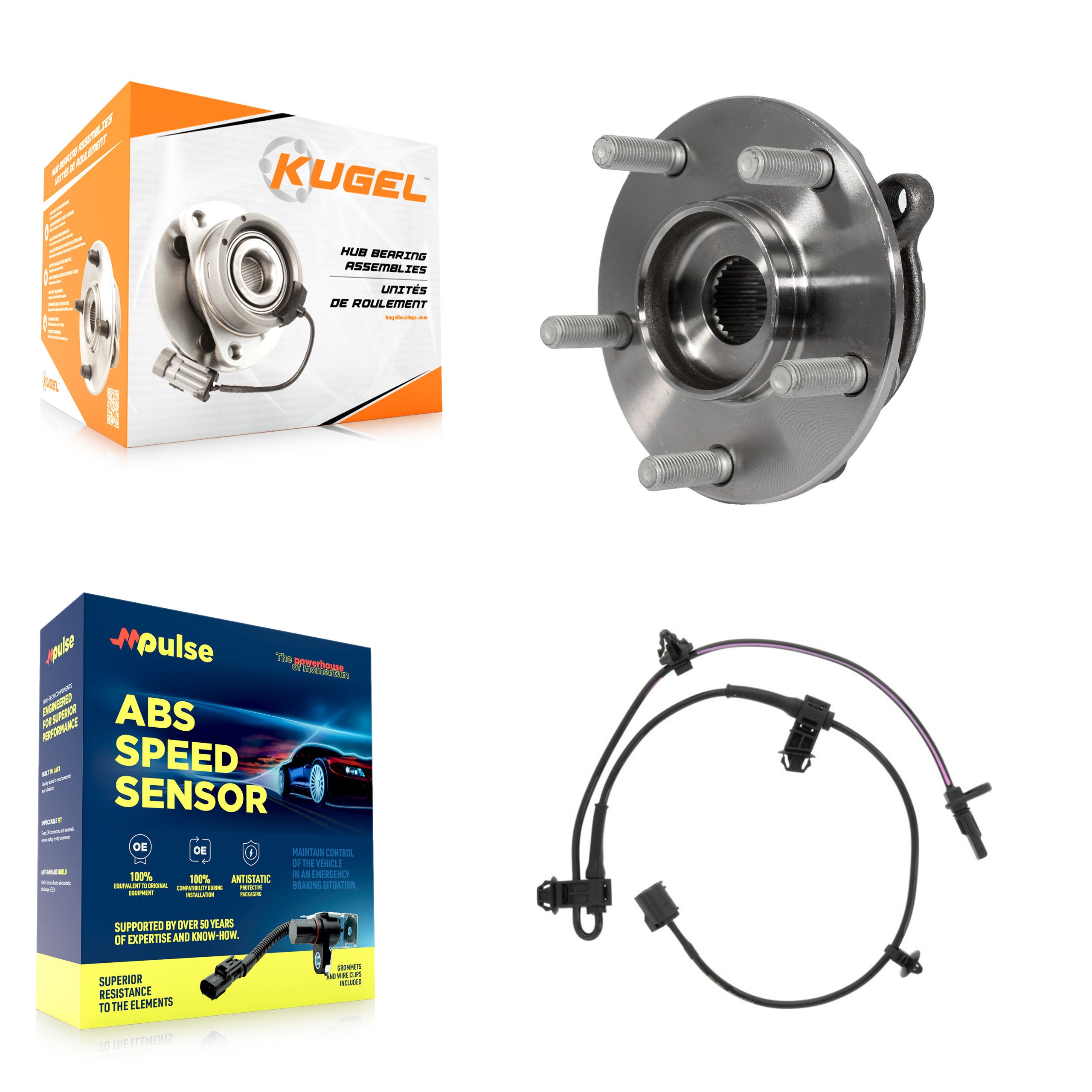 Front Wheel Hub Bearing And ABS Sensor Kit For Mazda 3 K7S-100093