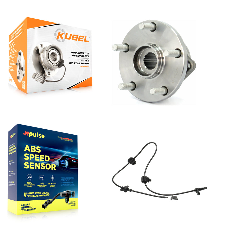 Front Wheel Hub Bearing ABS Sensor Kit For 2008-2014 Subaru Tribeca 3.6L with 4-Wheel K7S-100098