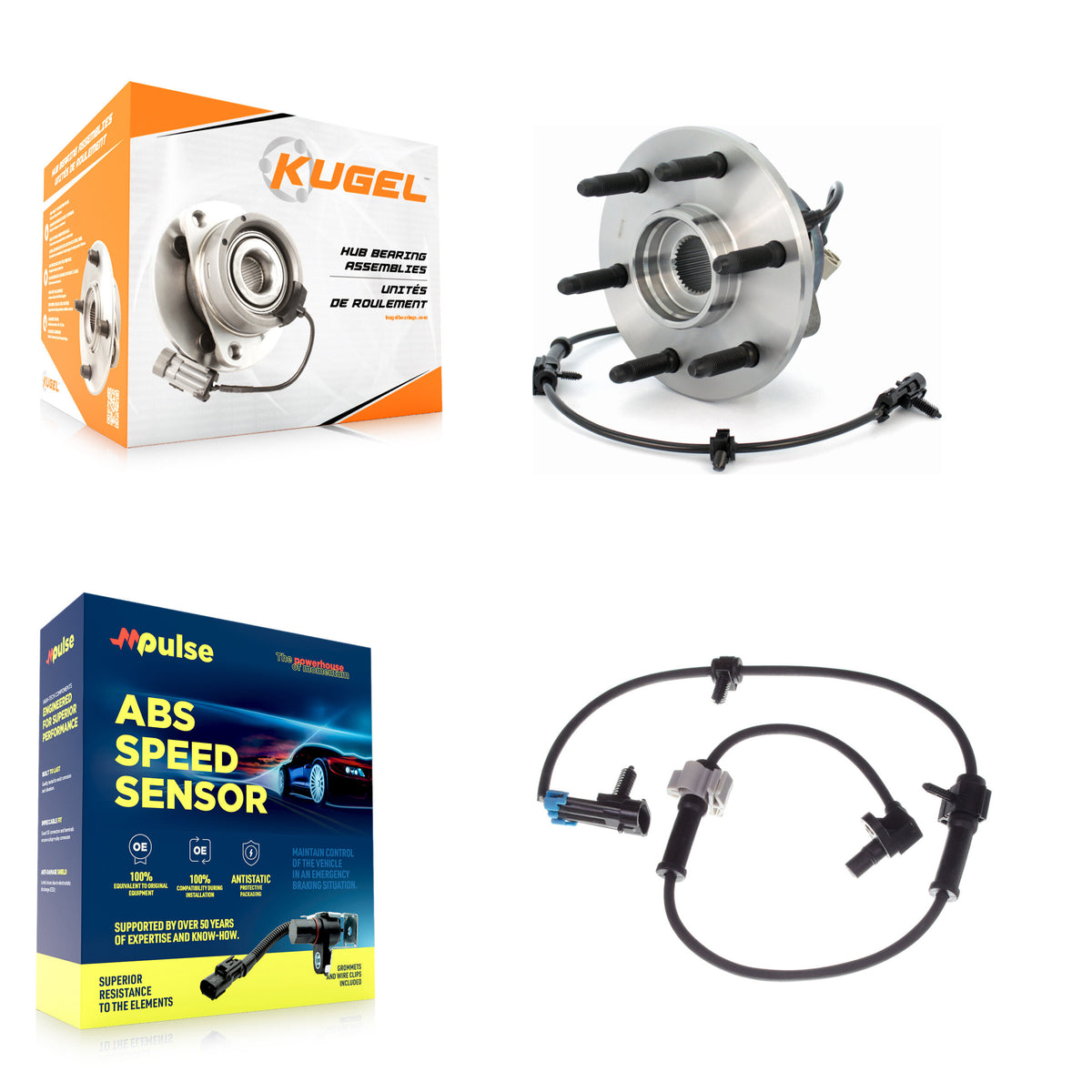 Front Wheel Hub Bearing And Extra ABS Sensor Kit For Chevrolet Silverado 1500 GMC Sierra K7S-100154