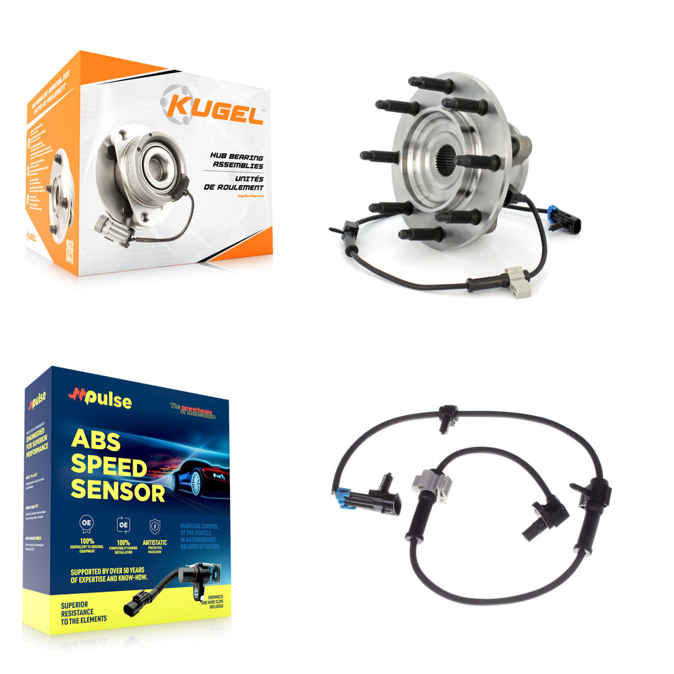 Front Wheel Hub Bearing & Extra Sensor Kit For Chevrolet Silverado 1500 With 8 Lug Wheels K7S-100155