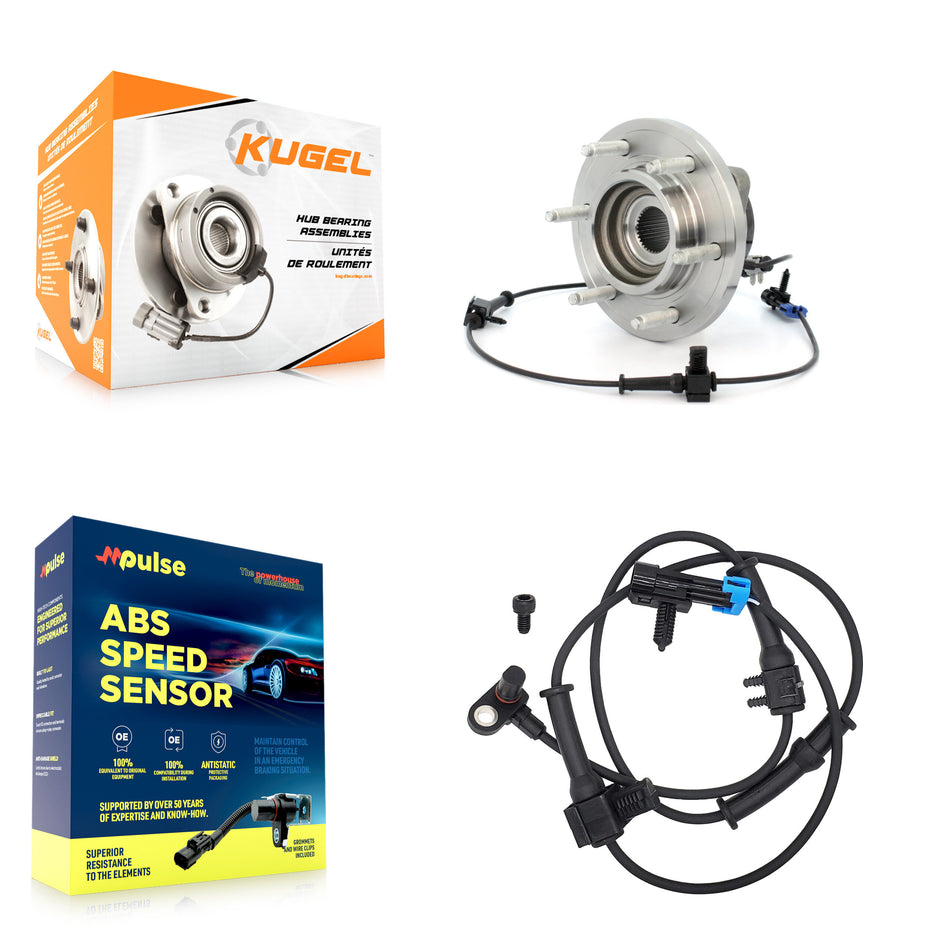 Front Wheel Hub Bearing And Extra ABS Sensor Kit For Hummer H3 with Harness K7S-100157