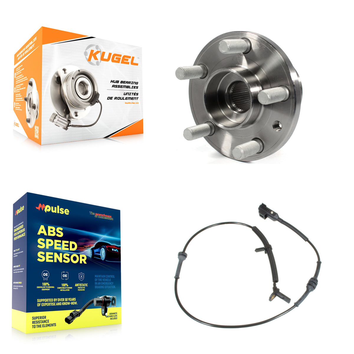 Front Wheel Hub Bearing And ABS Sensor Kit For Land Rover LR2 with Harness K7S-100177