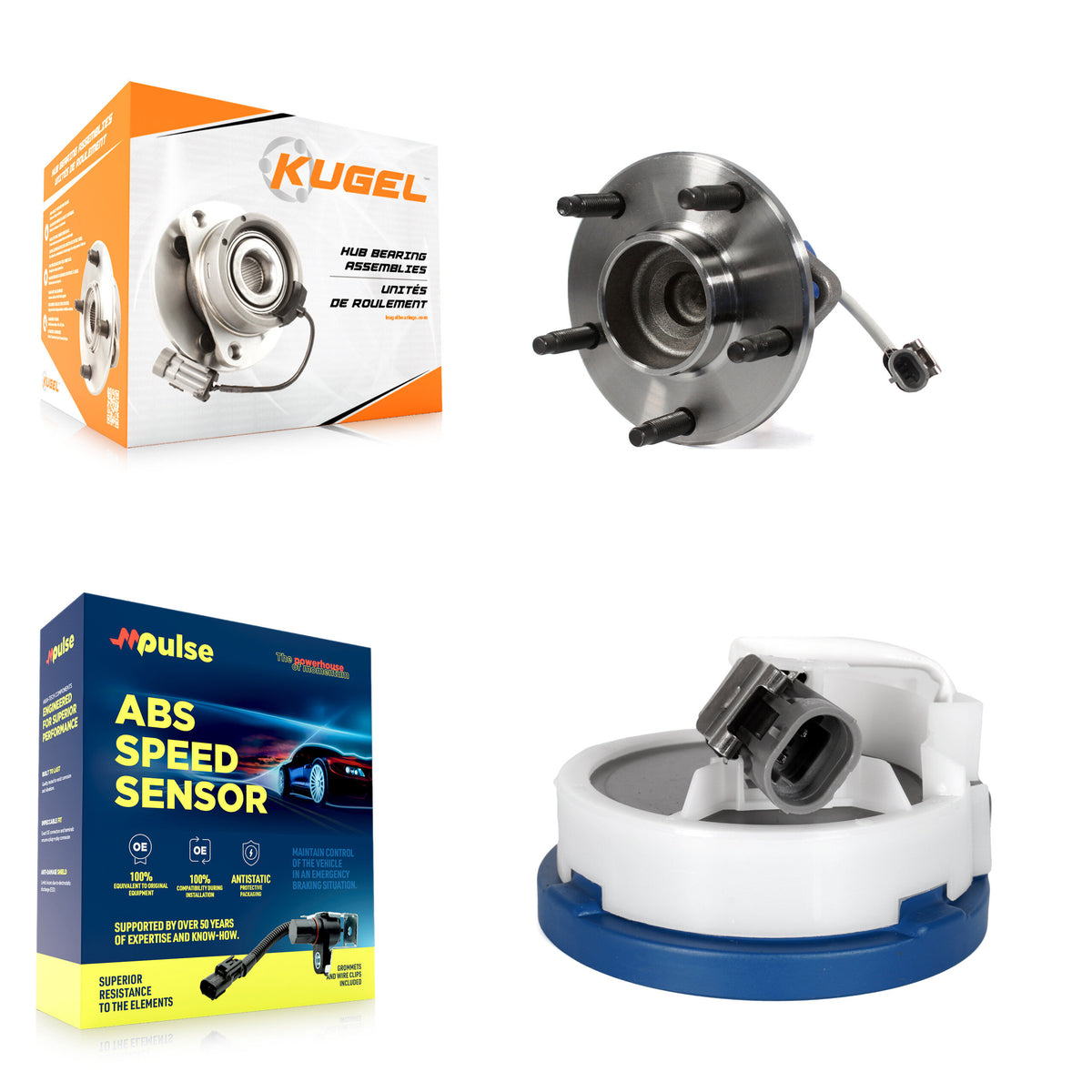 Front Wheel Hub Bearing And Extra ABS Sensor Kit For Chevrolet Corvette Cadillac XLR K7S-100193