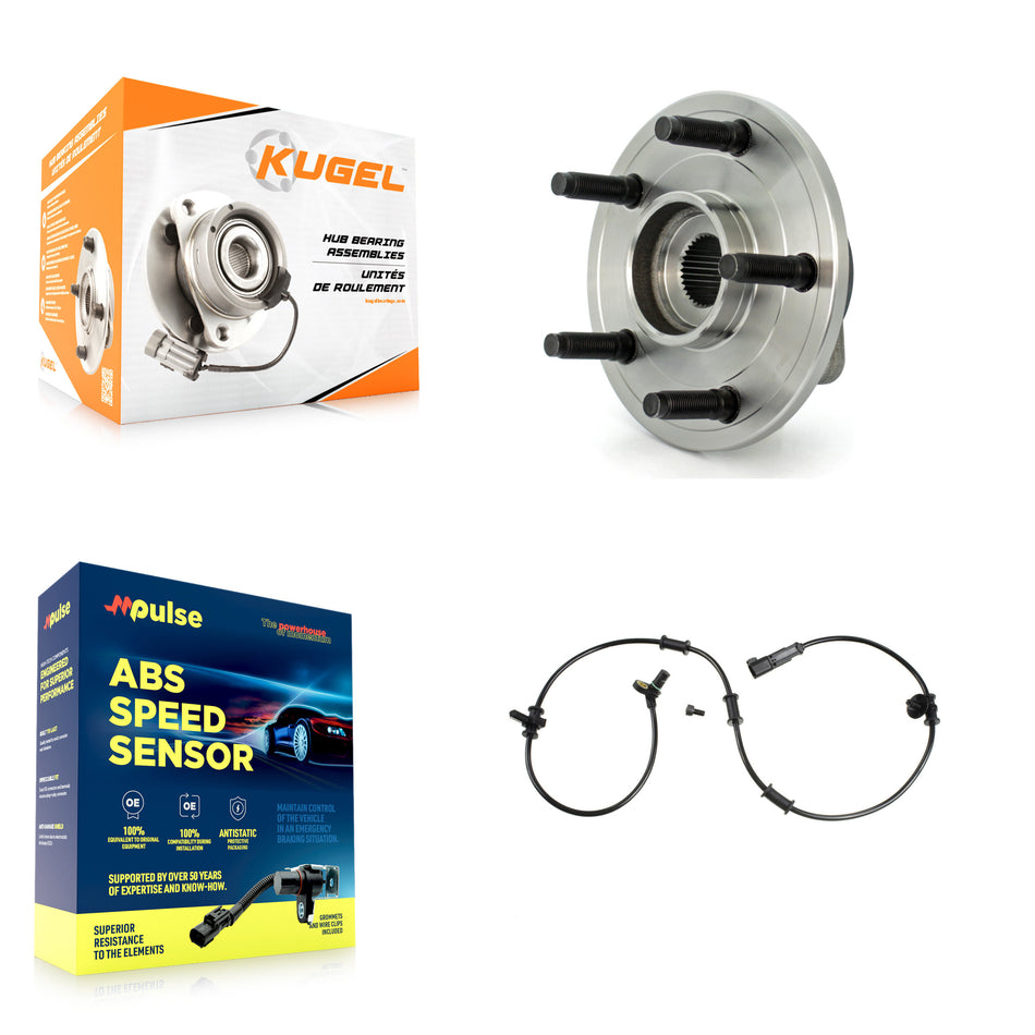 Front Wheel Hub Bearing And ABS Sensor Kit For 2007 Dodge Ram 1500 RWD with 2-Wheel K7S-100200