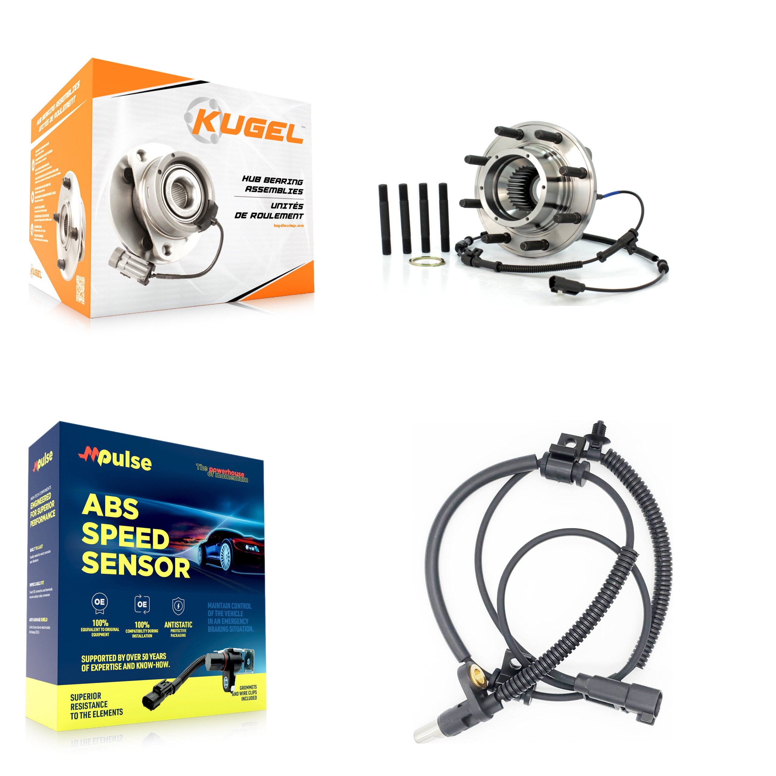 Front Wheel Hub Bearing And Extra ABS Sensor Kit For Ford F-250 Super Duty K7S-100211