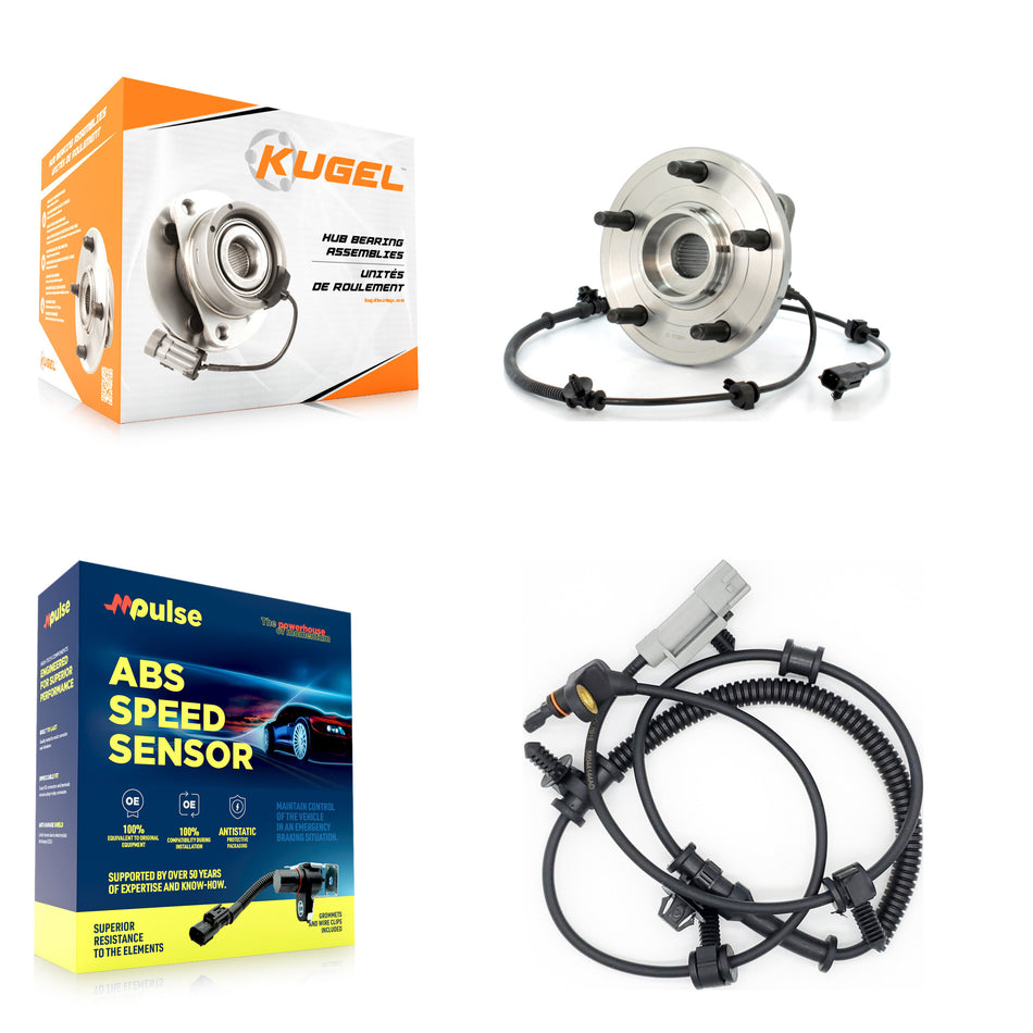 Front Wheel Hub Bearing & Extra Sensor Kit For Jeep Grand Cherokee Commander with Harness K7S-100236
