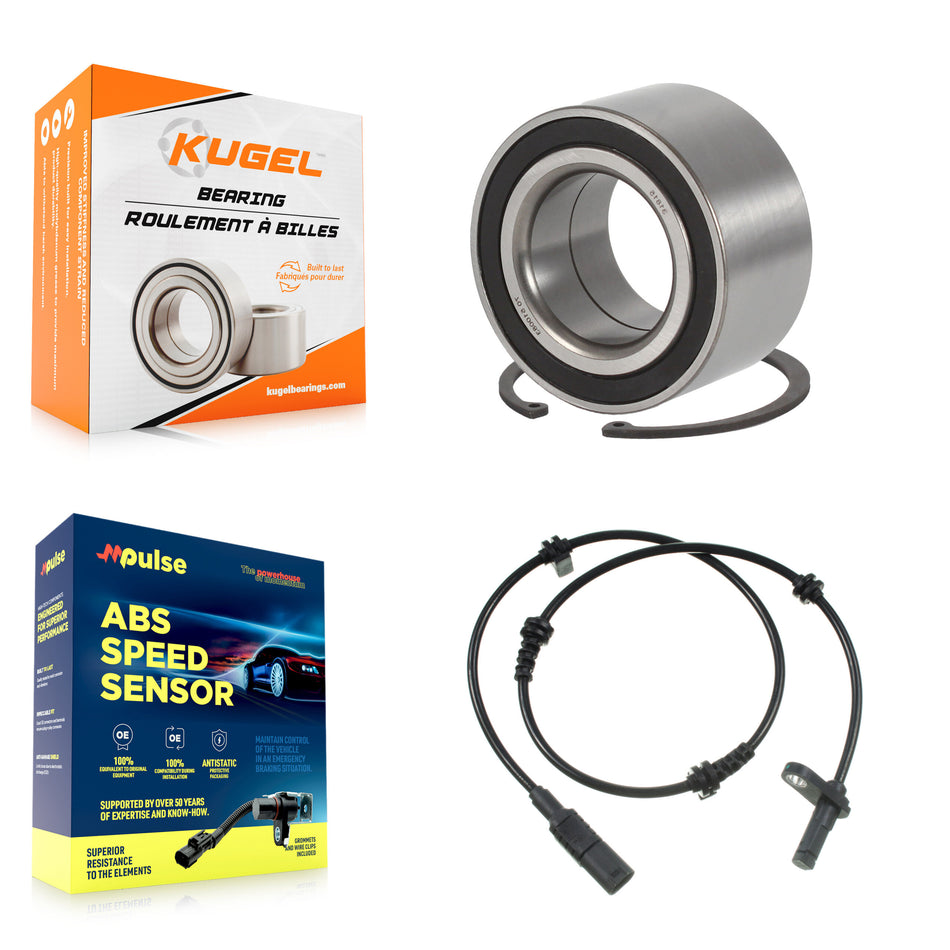 Front Wheel Bearing & Sensor Kit For Mercedes-Benz E350 E320 E500 E550 E280 with Harness K7S-100285