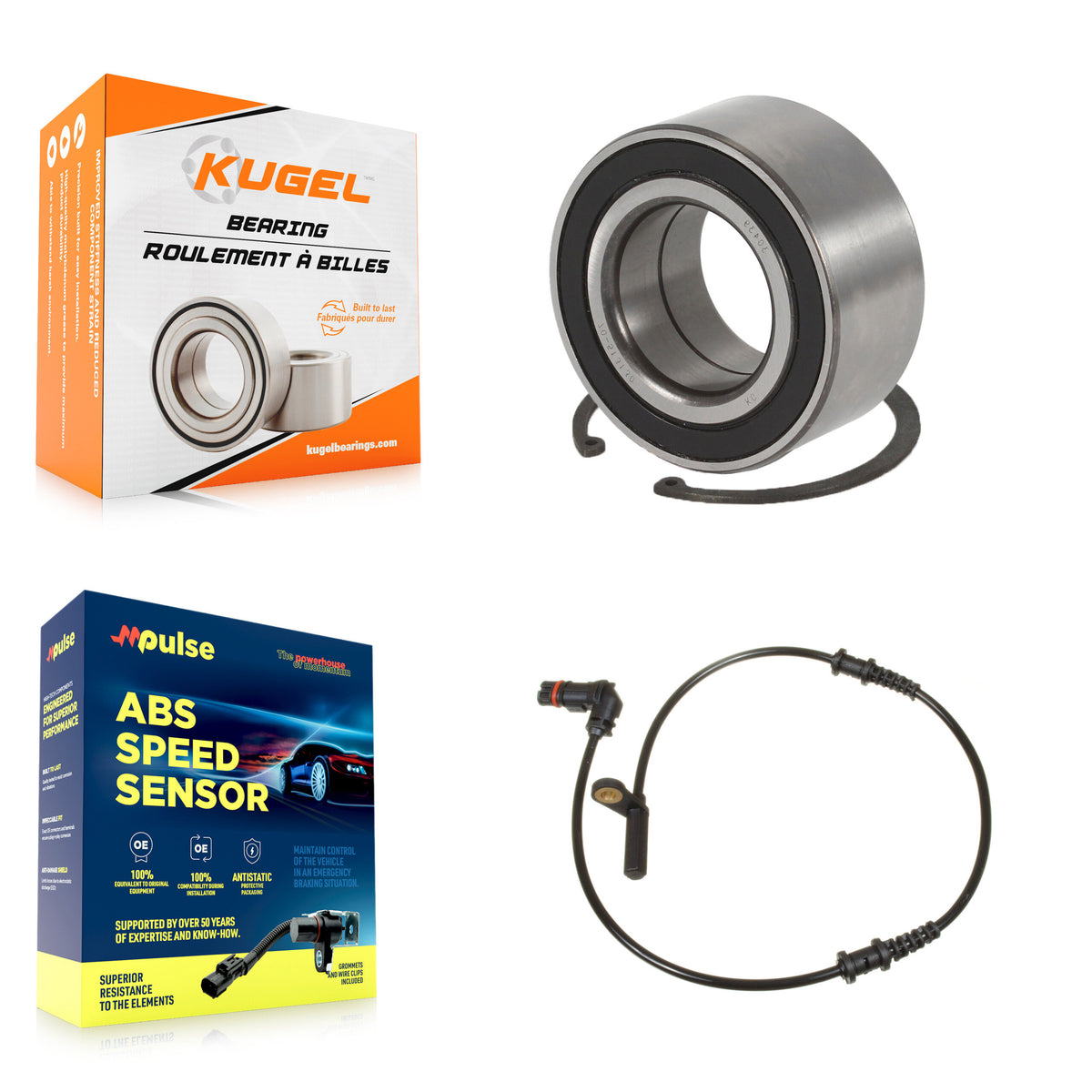 Front Wheel Bearing And ABS Sensor Kit For Mercedes-Benz C280 C240 C320 C350 with Harness K7S-100290