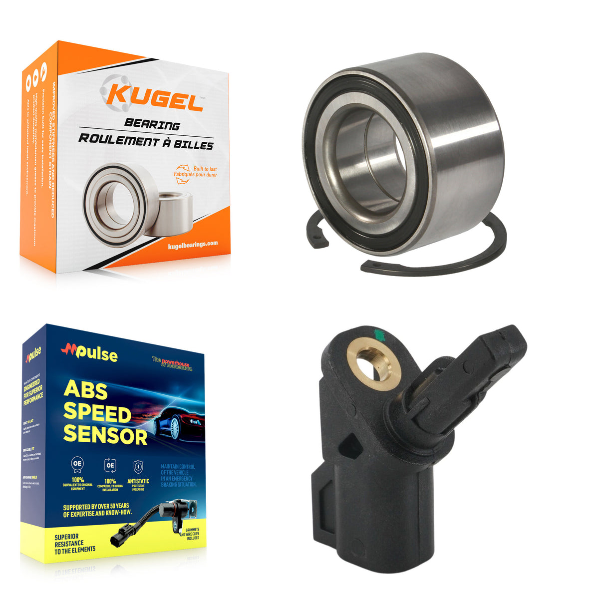 Front Wheel Bearing & Sensor Kit For Ford Escape Focus Transit Connect Lincoln MKC C-Max K7S-100303