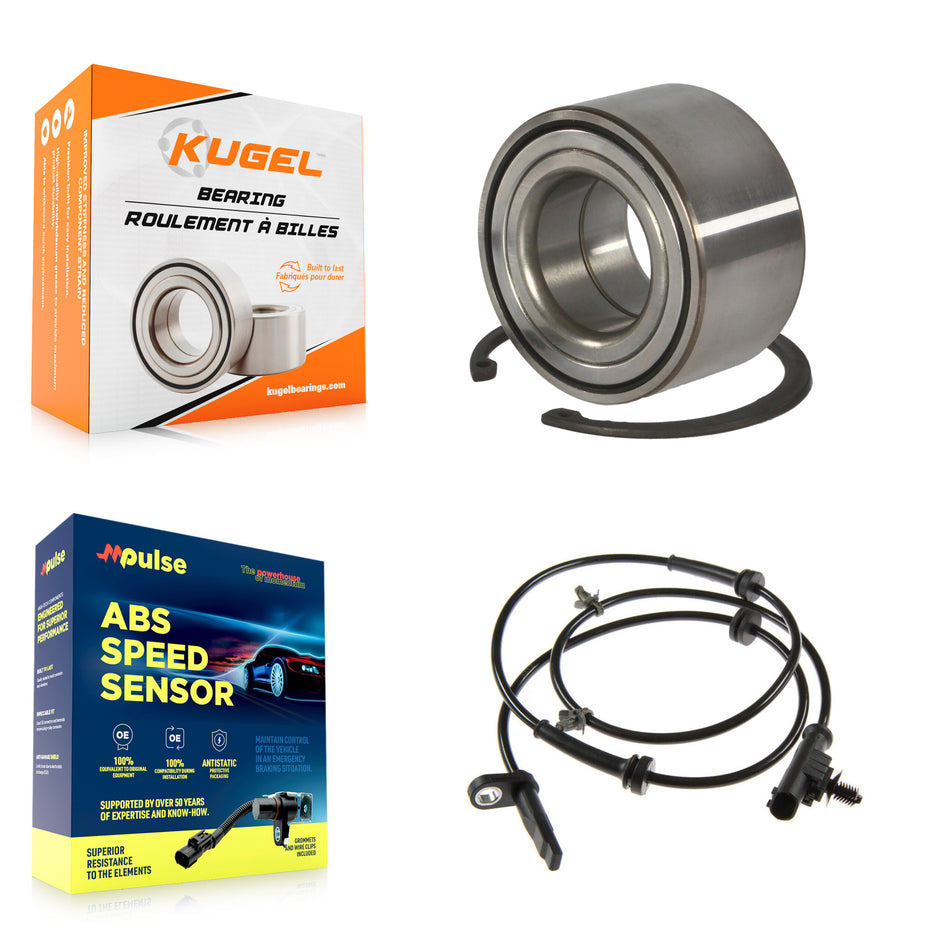 Front Wheel Bearing & Sensor Kit For Nissan Versa 1.8L 1.6L with 4-Wheel ABS Harness K7S-100305
