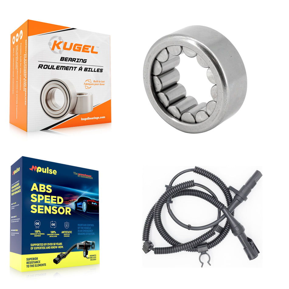 Rear Wheel Bearing Sensor Kit For 2008 Ford E-150 4.6L 5.4L with 4-Wheel ABS Harness K7S-100316