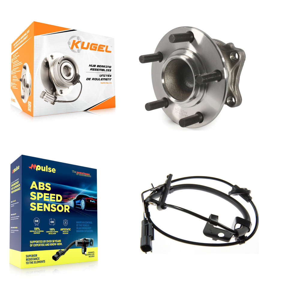 Rear Wheel Hub Bearing Sensor Kit For 2007 Mitsubishi Outlander FWD with 3.0L 4-Wheel ABS K7S-100420